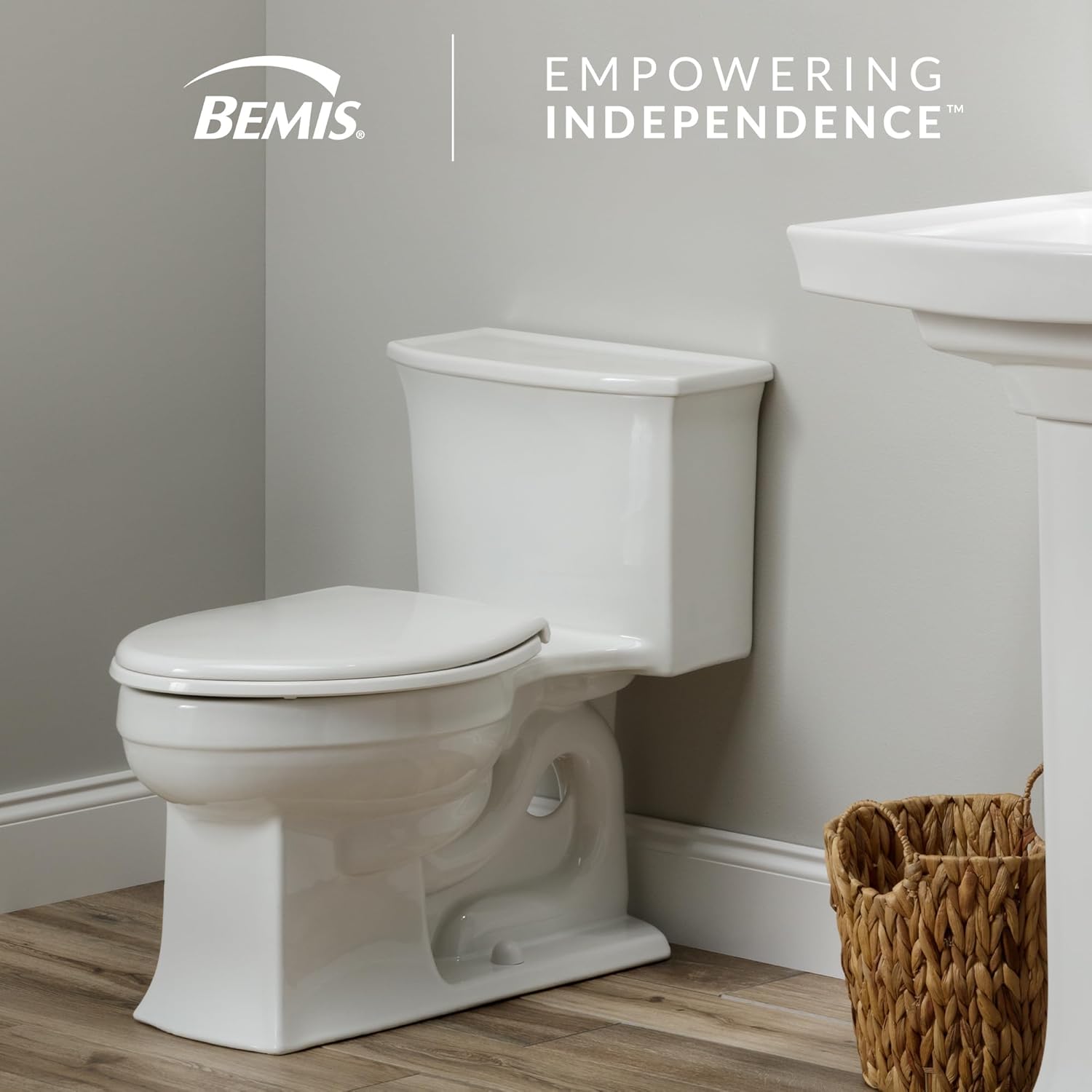 BEMIS 1000CPT Paramont Heavy Duty OVERSIZED Closed Front Toilet Seat with 1, 000 lb Weight limit will Never Loosen & Reduce Call-backs