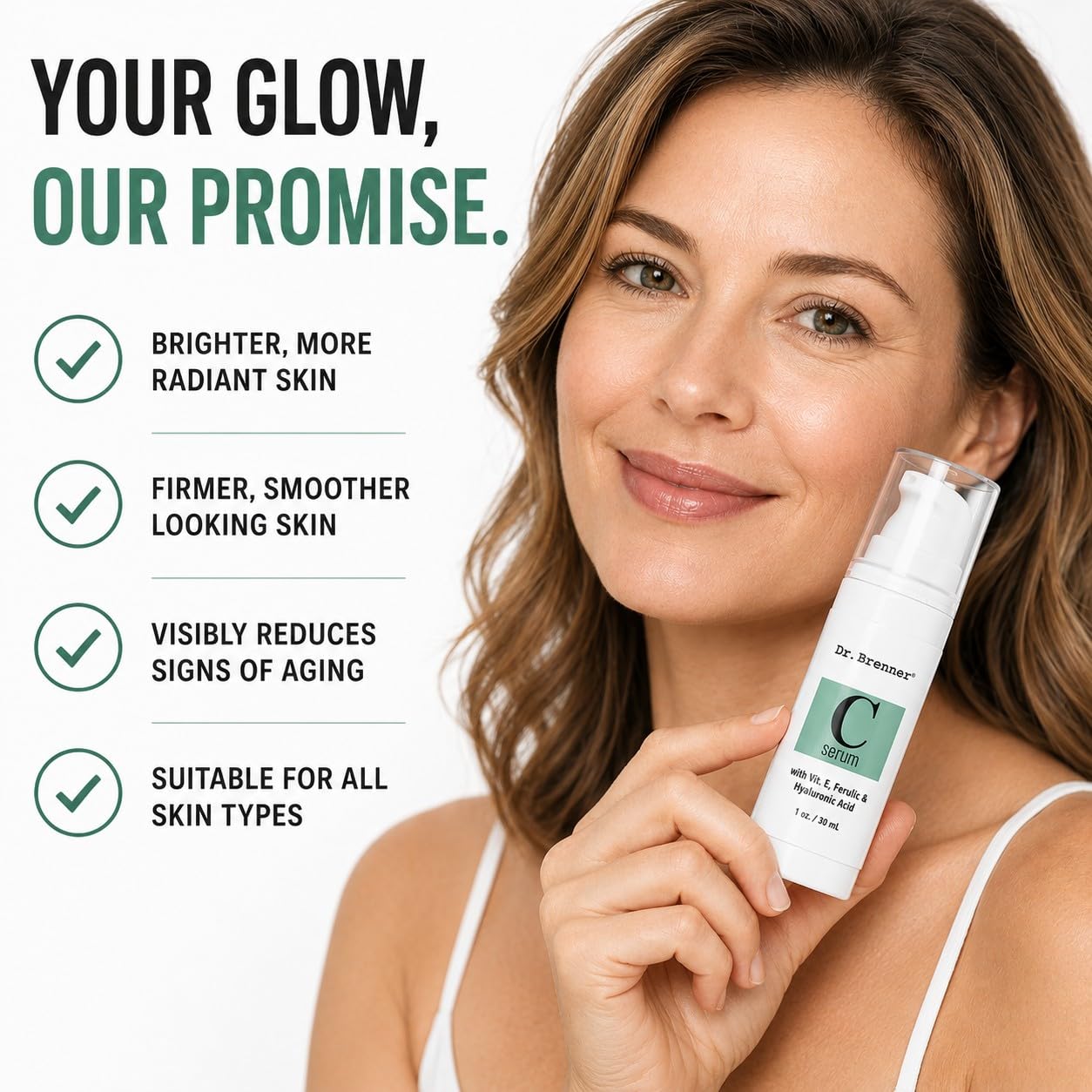Vitamin C Serum 20% Pure L-Ascorbic Acid, Ferulic Acid