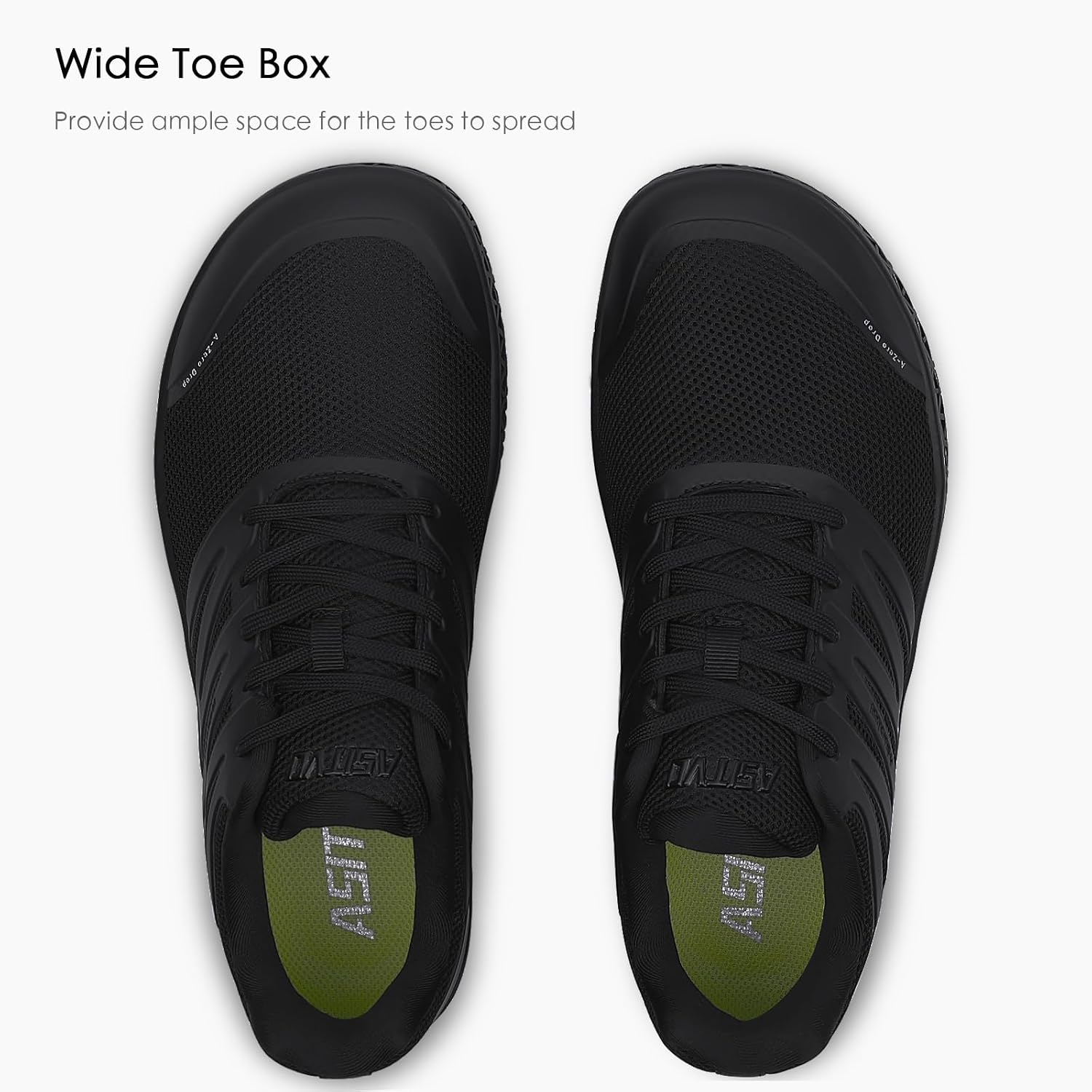 ASITVO Wide Men's Barefoot Zero Drop Sole Minimalist Sneakers Walking Shoes | Width Toe Box Cross Trainer Gym TPU Toe No-Sew Upper Grounding