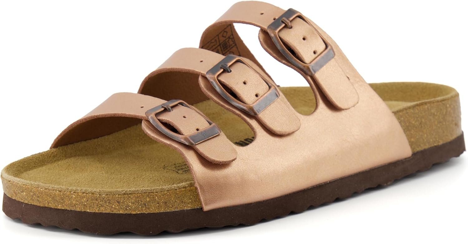 CUSHIONAIRE Women's Lela Cork footbed Sandal with +Comfort