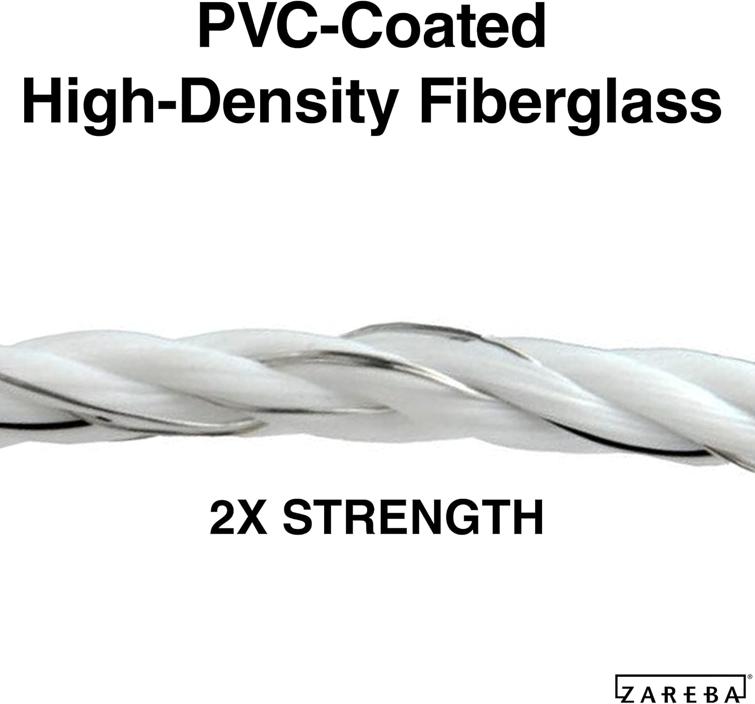 Zareba Heavy-Duty Sure Shock Polyrope, 656 ft Electric Fence Wire | 6 Aluminum Conductors for Temporary Fencing