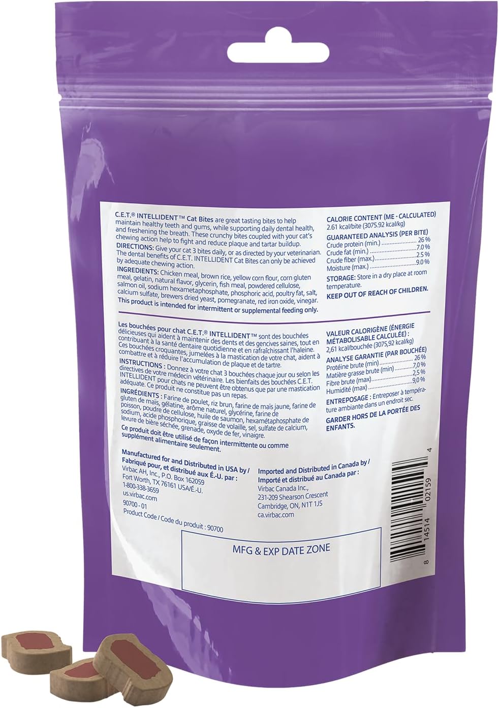 Virbac C.E.T. Intellident Cat Bites for Dental Care