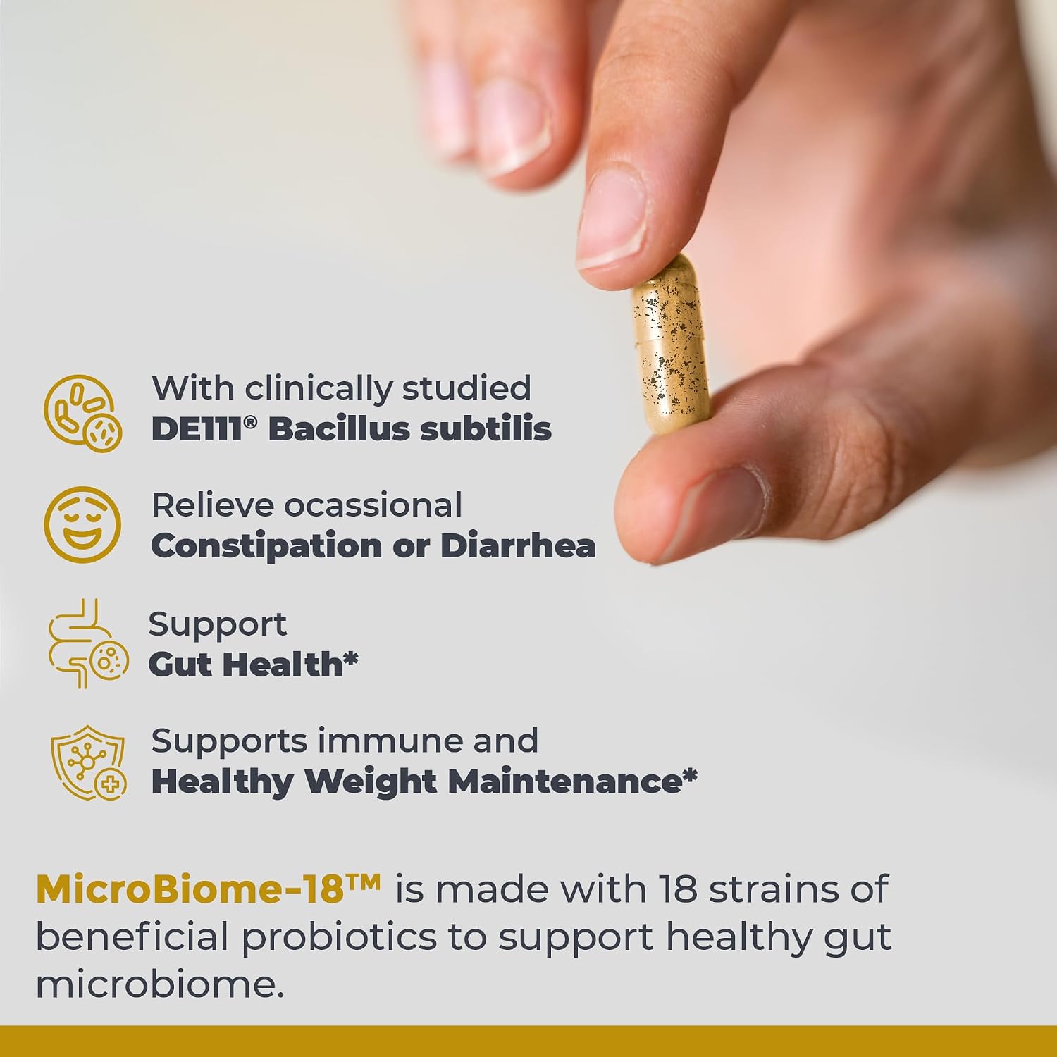 Premier Research Labs MicroBiome-18 - Probiotics for Digestive Health, Probiotics with Lactobacillus Acidophilus for Women and Men