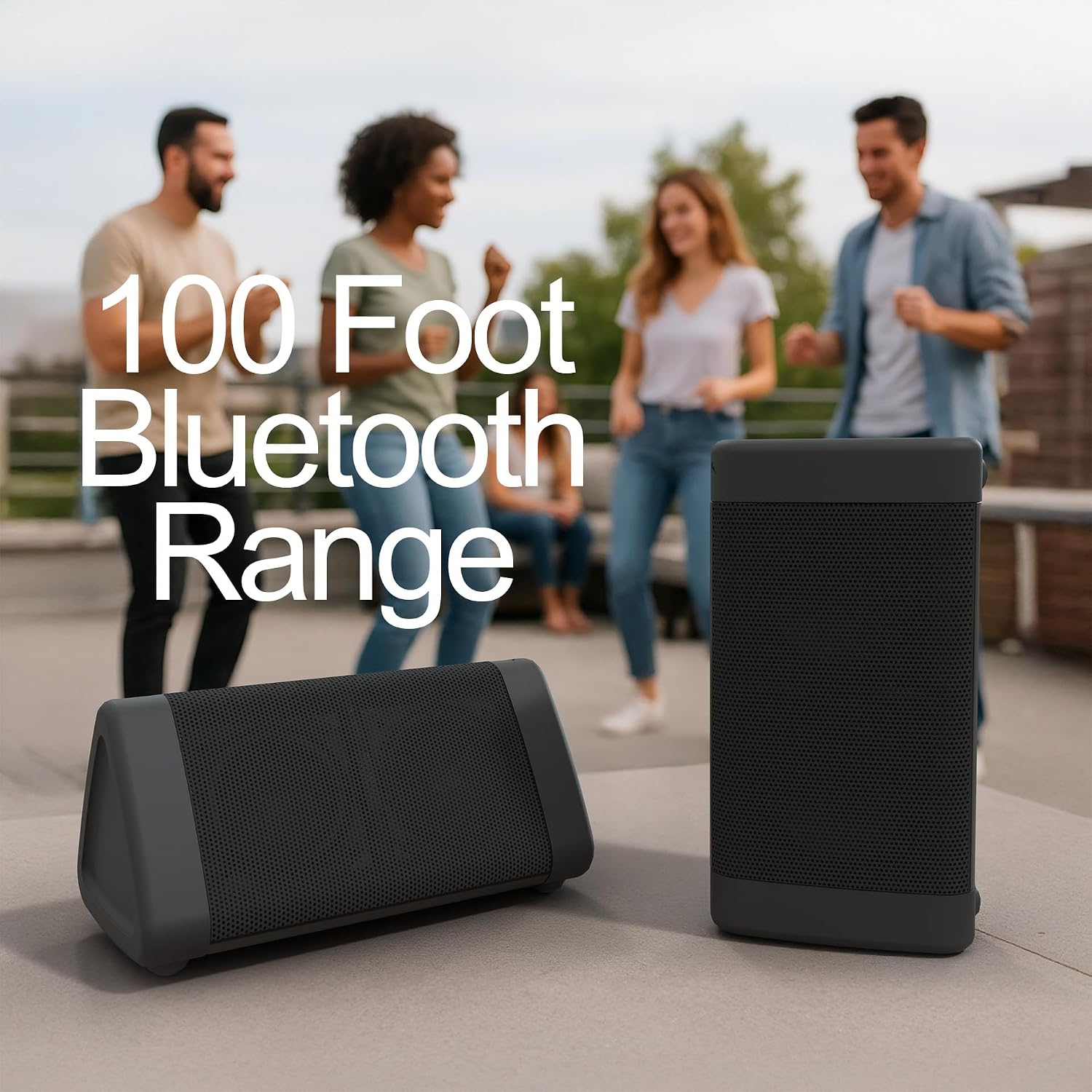 OontZ Angle 3 Gen 4 Portable Bluetooth Speaker, 12W, 24-Hour Playtime | Compact 12W Bluetooth speaker with clear sound, 24-hour playtime, 100-ft range, IPX5 waterproof, AUX Input.