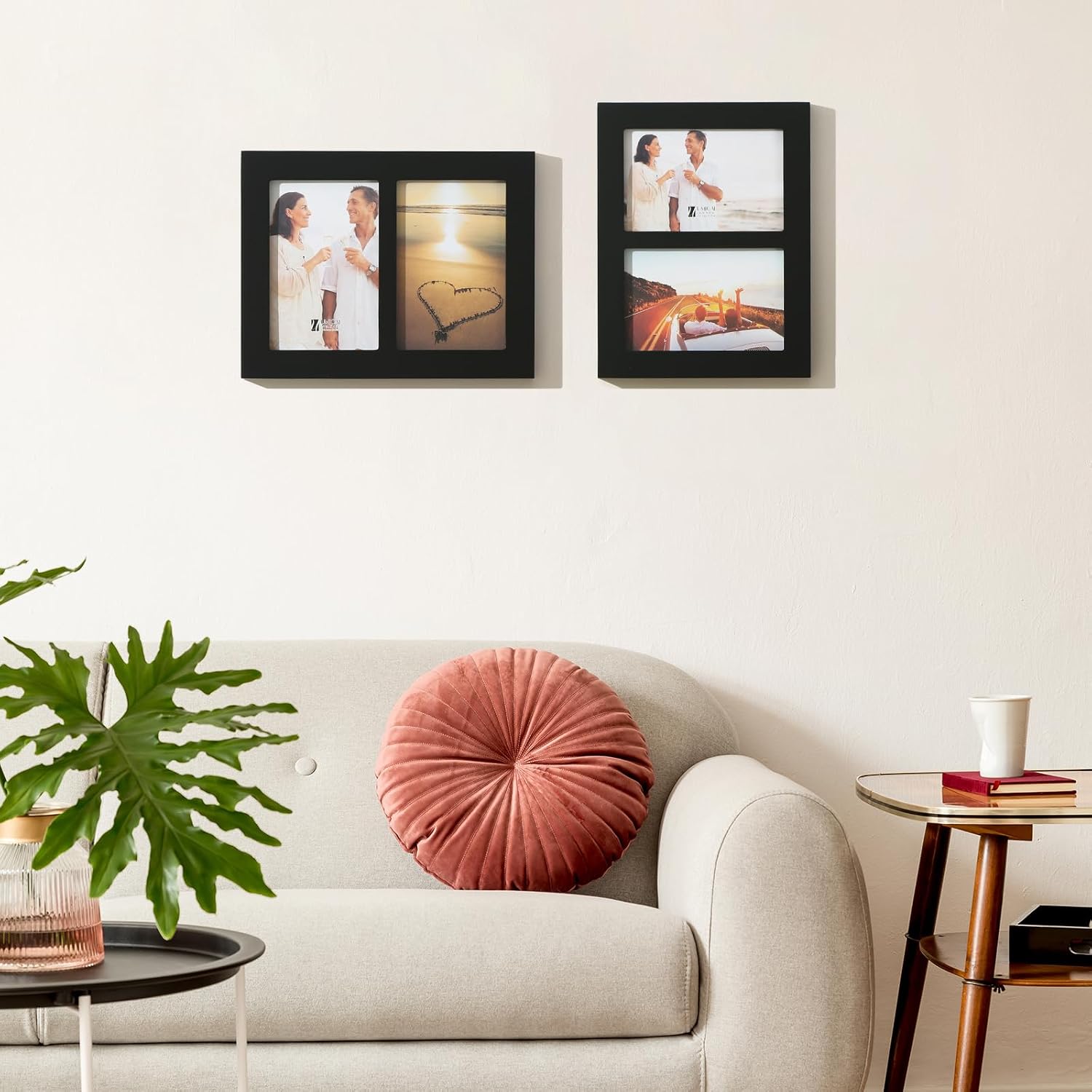 4x6 5-Opening Collage Picture Frame Black Wood