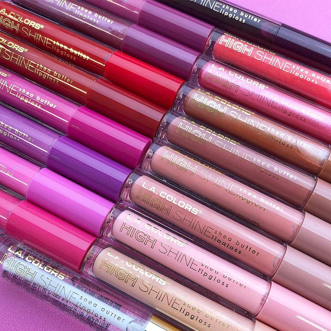 L.A. COLORS High Shine Shea Butter Lip Gloss, Baby Cakes, 0.14 Oz