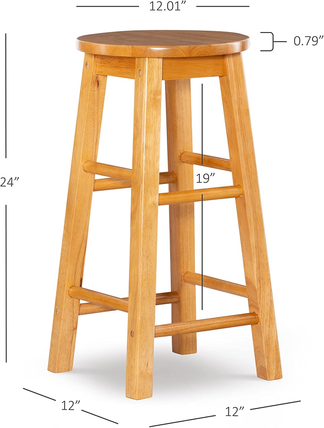 Linon 29-Inch Barstool With Round Seat
