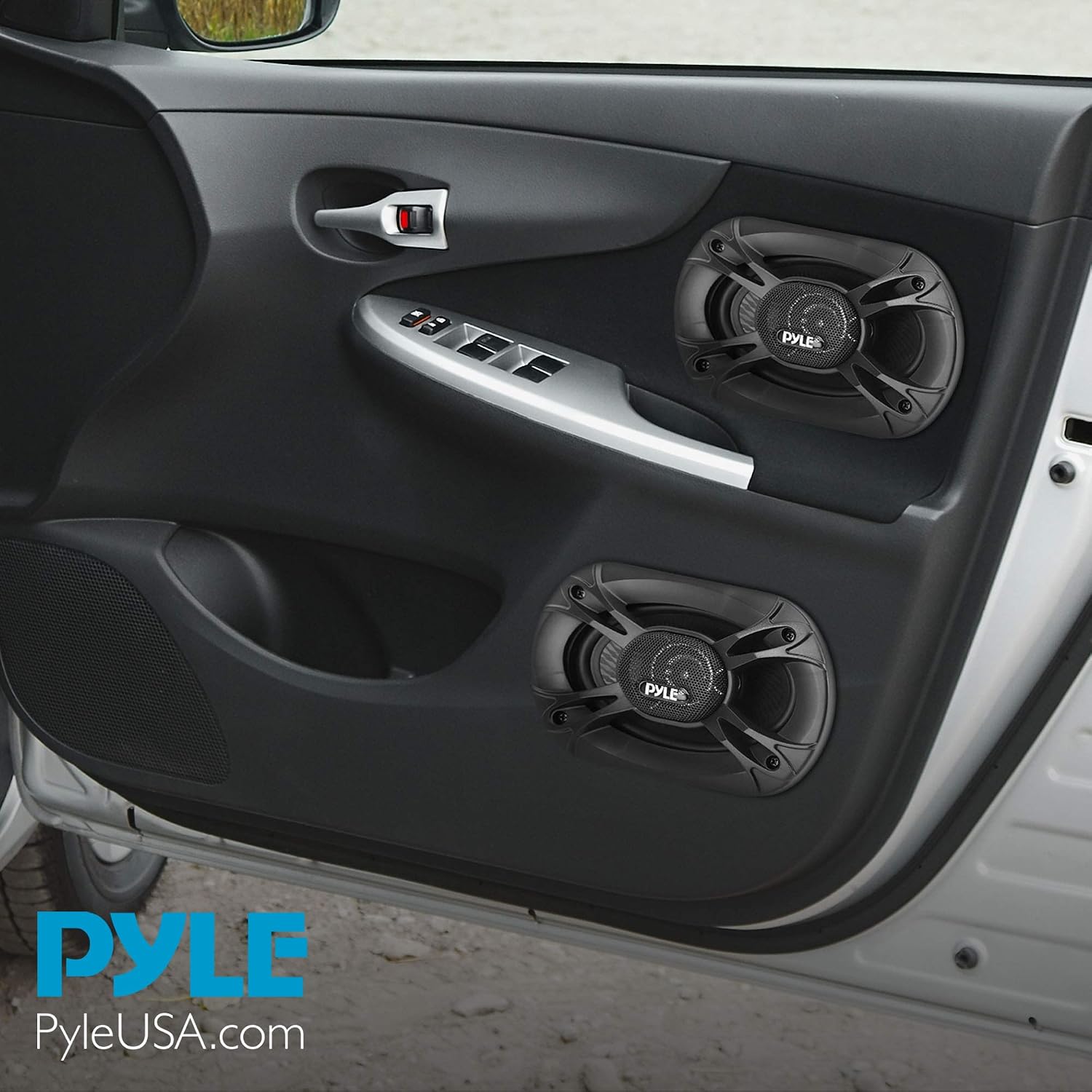 Pyle 3-Way Universal Car Stereo Speakers - 400W 6” x 8” Triaxial Loud Pro Audio Car Speaker Universal OEM Quick Replacement Component Speaker