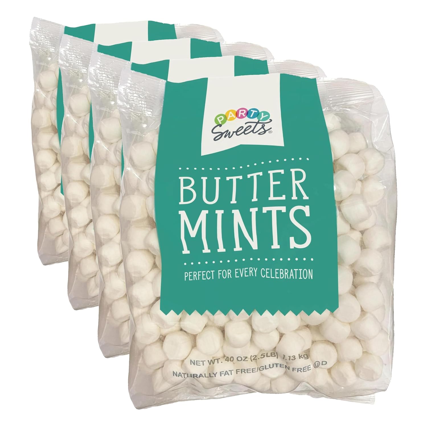 Party Sweets White Buttermints, 14 Ounce, Appx. 100 pieces from Hospitality Mints