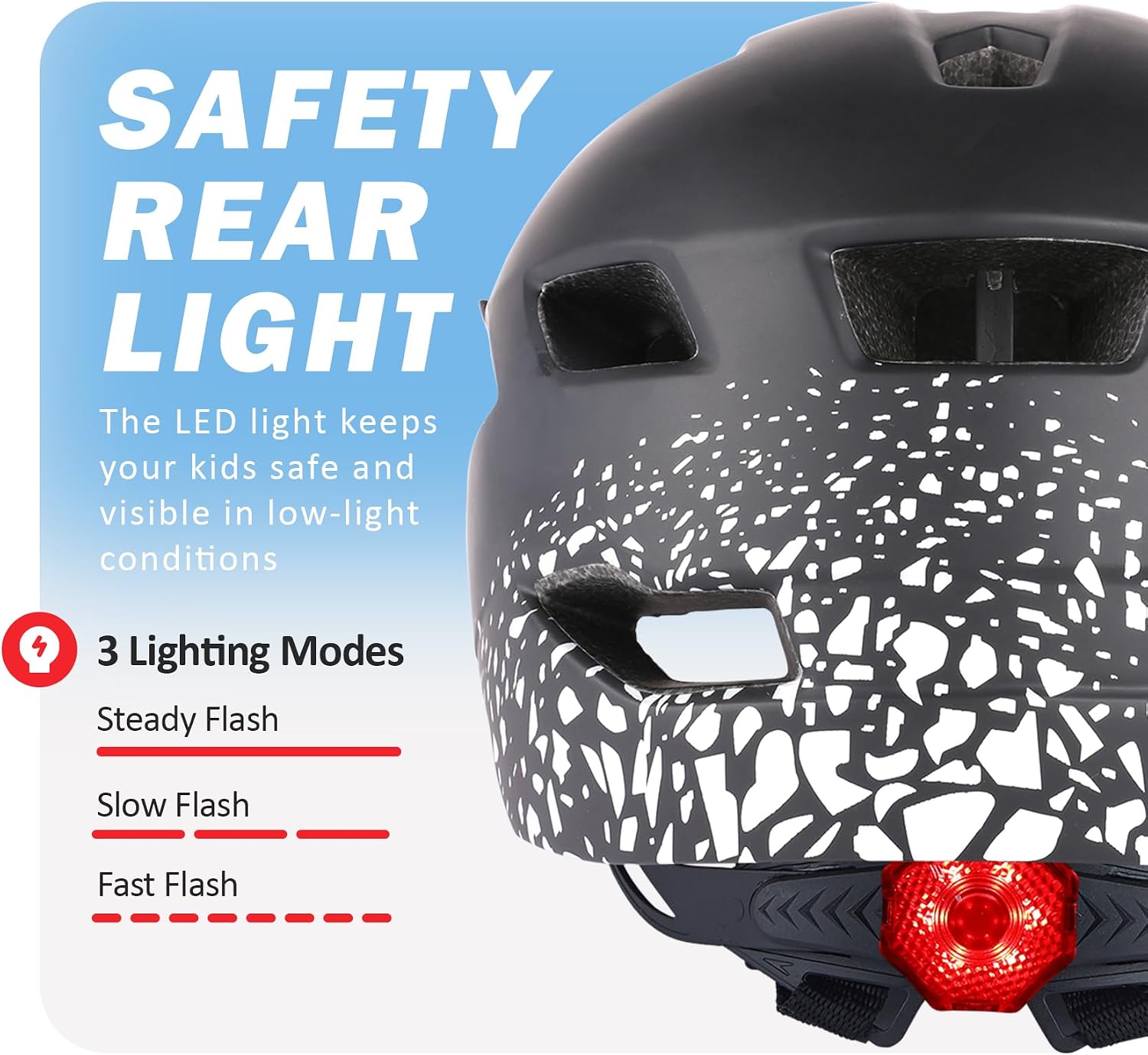 Kids Bike Helmet, Toddler Youth Helmet for Boys Girls, Ages 3-5, 5-8, 8-14