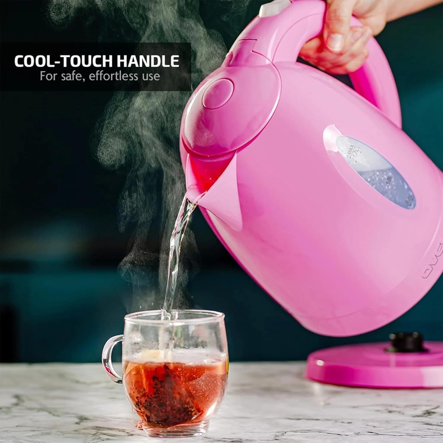 OVENTE 1.7L Electric Kettle with 1100W Fast Boiling Water, Green KP72G