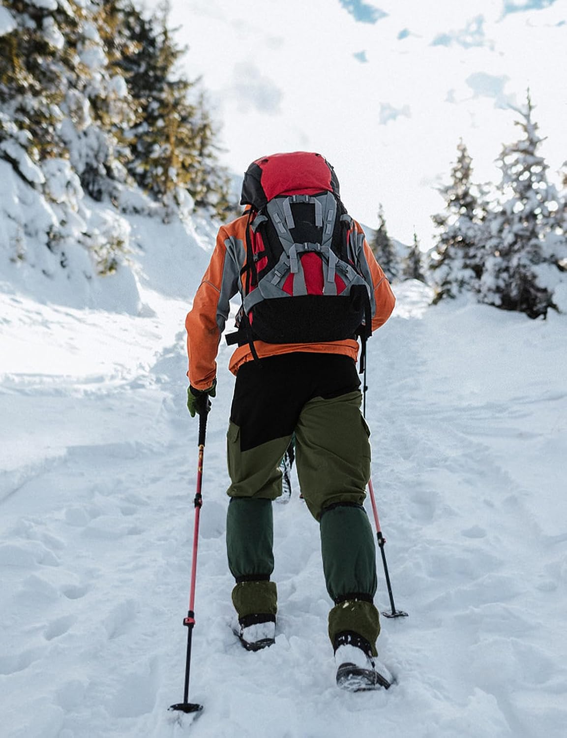 TBMPOY Men's Snow Ski Hiking Pants Waterproof Winter Fleece Lined Pants Camping Skiing Ice Fishing Pants with Belt