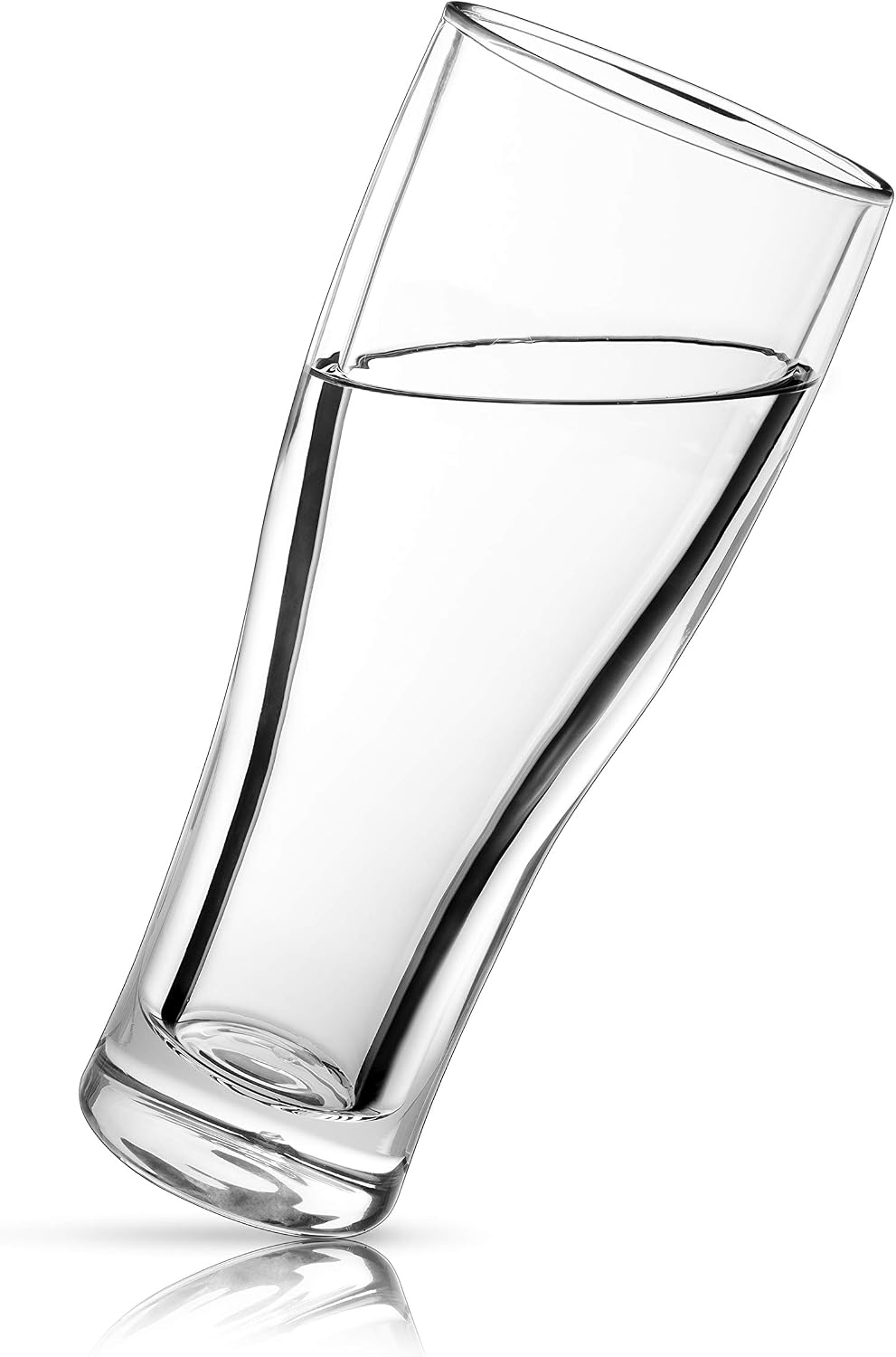 Viski Glacier Double Walled Beer Glass with Active Cooling Gel, Perfect for Cold Drinks at Indoor and Outdoor Parties, Special Occasions, Home Bar Accessories, Great Gifts for Men, 16 oz, Set of 1