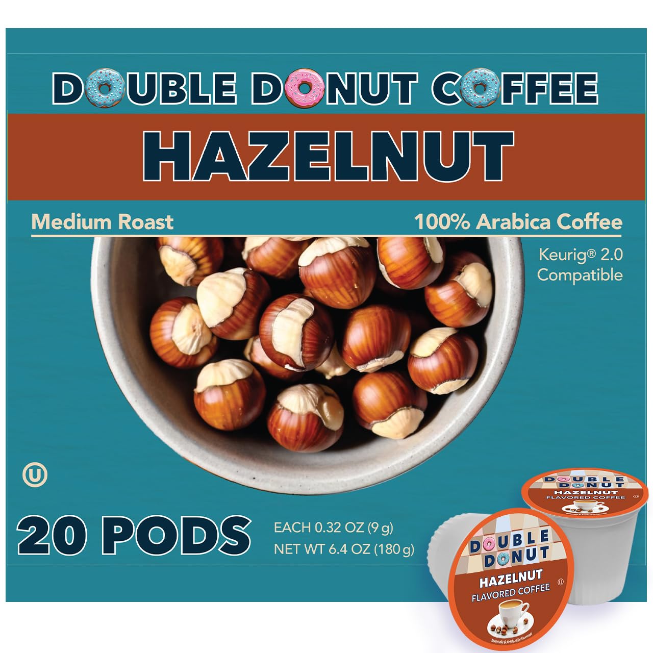 Double Donut Coffee Breakfast Blend Coffee Pods, Light Roast Coffee in Recyclable Single-Serve Pods for Keurig K Cups Brewer Machines, 80 Count Bulk Pack, original version