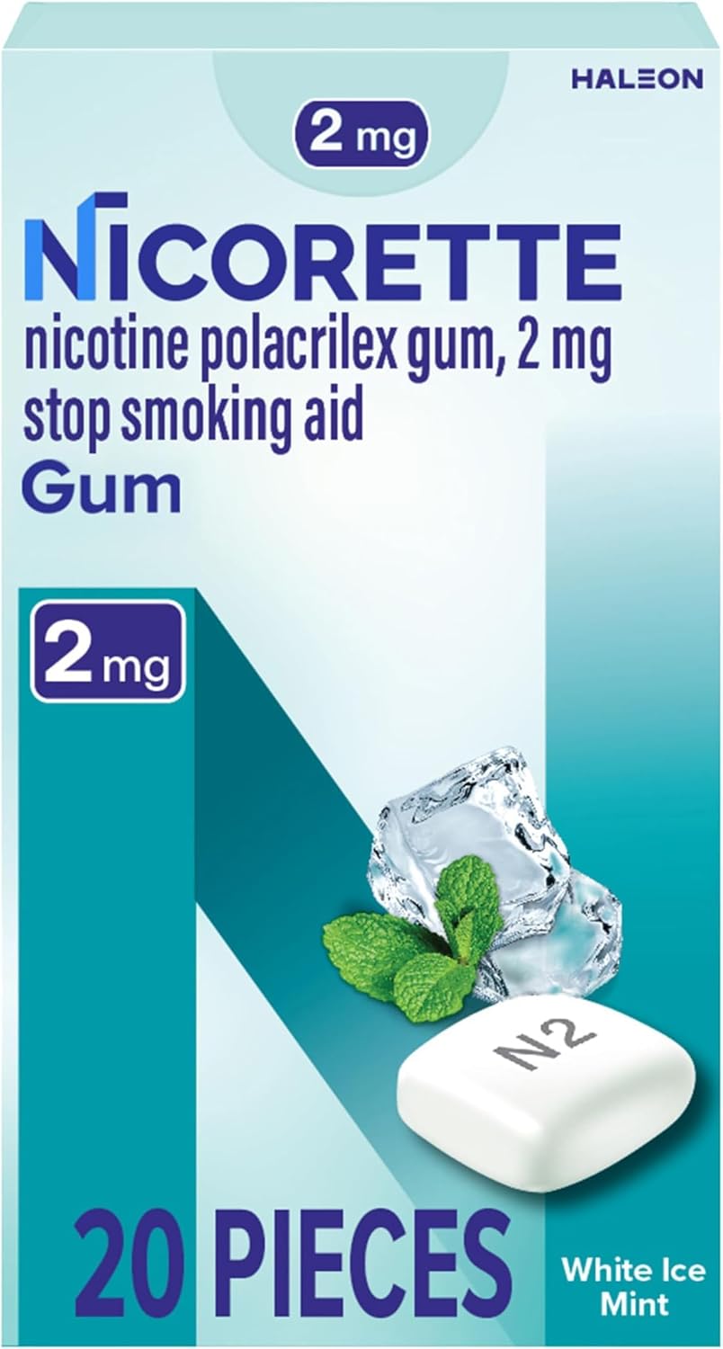 Nicorette Nicotine Lozenges 2mg, White Ice Mint, 200 Count | Quit Smoking Aid, Reduces Nicotine Cravings and Withdrawal Symptoms, Intense Craving Relief, Smoking Cessation Lozenge
