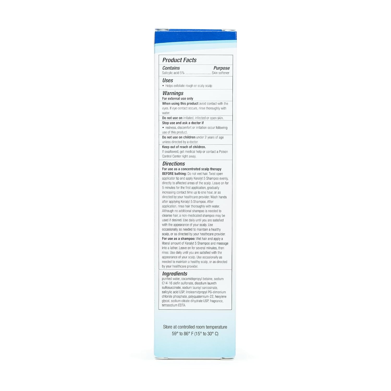 5 Anti-Dandruff Shampoo - Max Strength 5% Salicylic Acid Scalp Build-Up Clearing - Promotes Relief from Dandruff, Psoriasis, Seborrheic Dermatitis, Dryness, and Itchiness, 177 milliliters