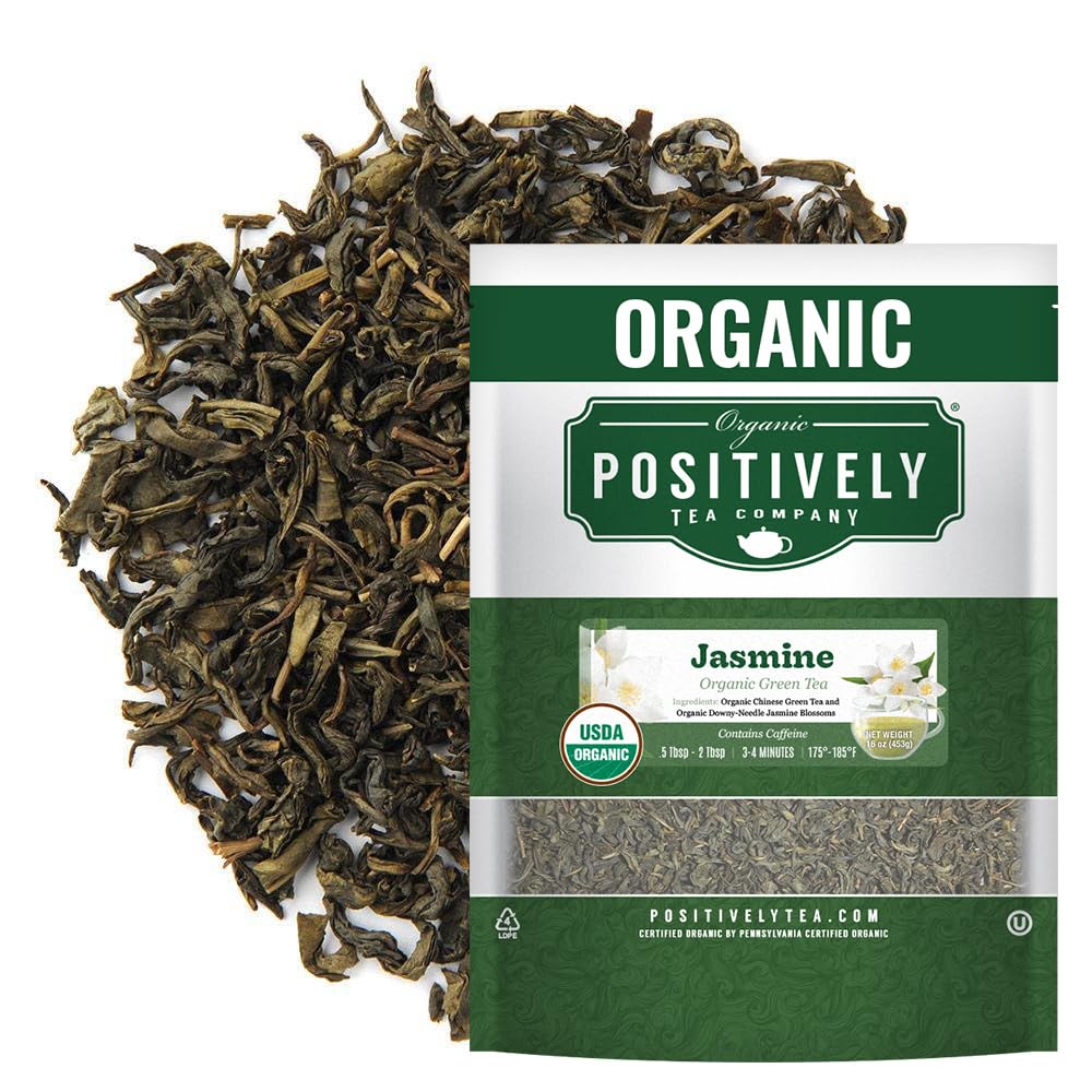 Organic Positively Tea Company, Pinhead Gunpowder Green Tea, Loose Leaf, 16 Ounce