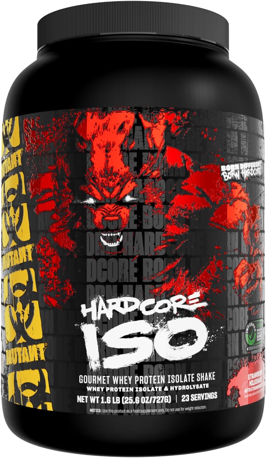 Mutant Hardcore ISO, Whey Protein Isolate, Strawberry Milkshake, 5 lb