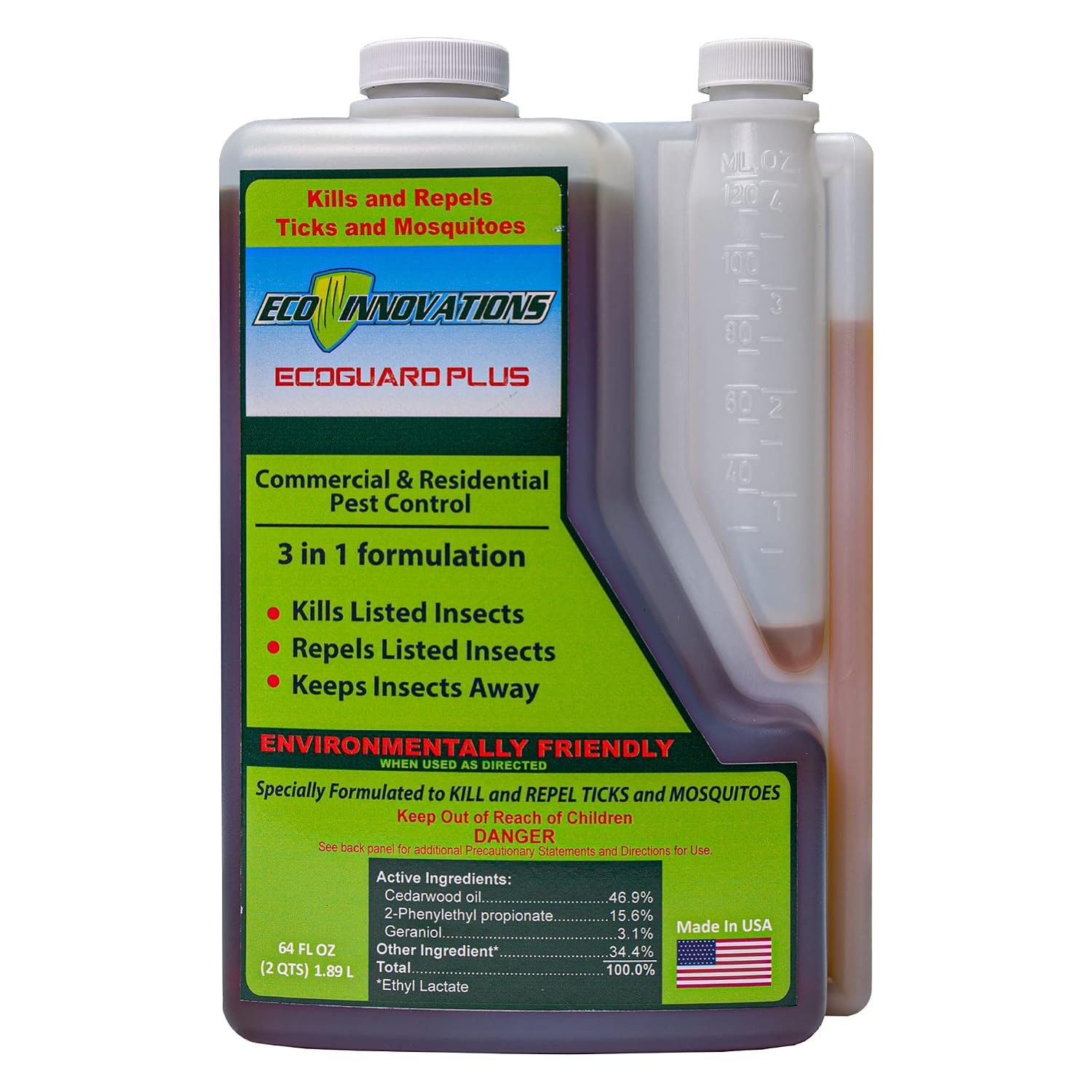 Mosquito Fogger Yard Spray, Natural Tick Control, 16oz | Kills & Repels Harmful Bugs - Safe for Kids Pets Plants