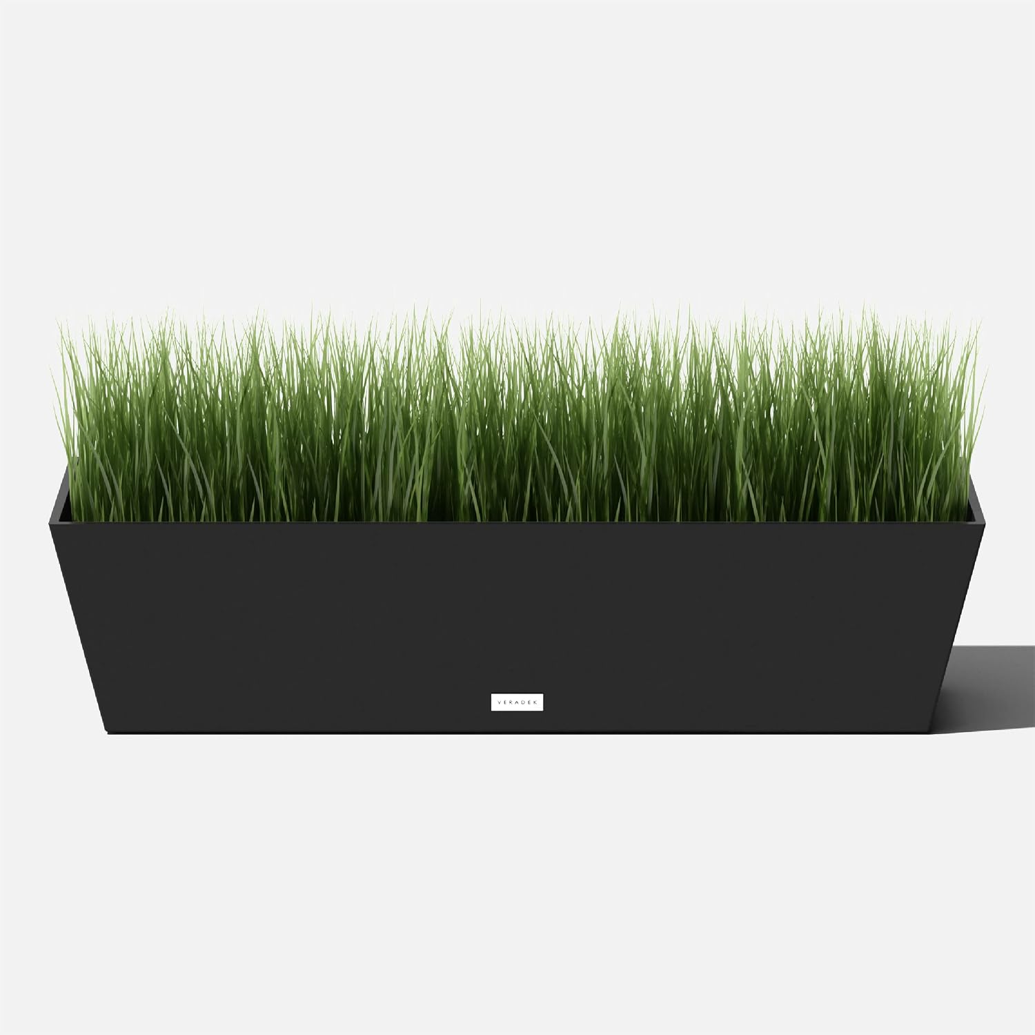 Veradek Pure Series Window Box Planter - Tapered Outdoor Planter | Made From Durable Plastic With Pre-Drilled Drainage Holes. Modern Patio/Tabletop Décor for Plants and Flowers
