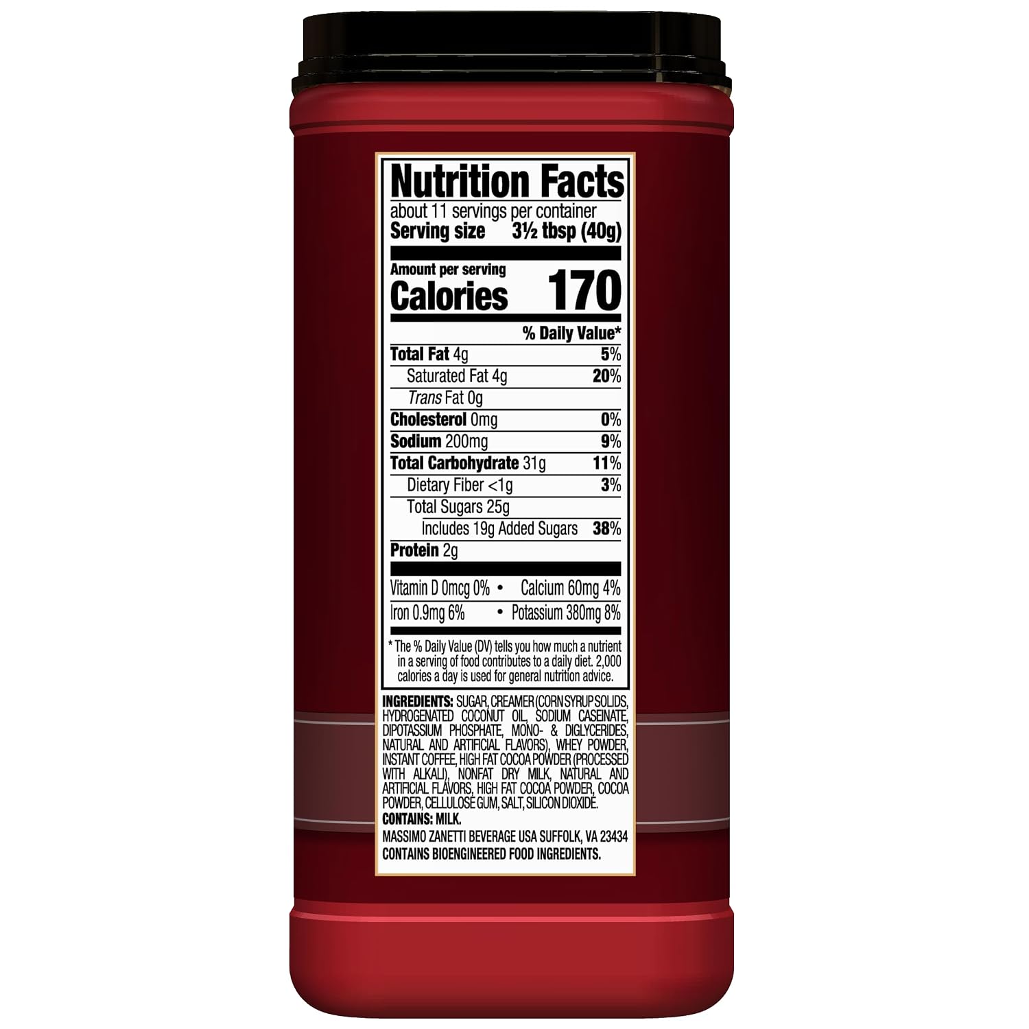 Hills Bros. Cappuccino Mix – Rich, Frothy Coffeehouse-Tasting Instant Drink Mix – Quick and Easy Preparation – Perfect for Hot & Iced Drinks & Creaming Coffee – Double Mocha, 1 Pack of 16oz