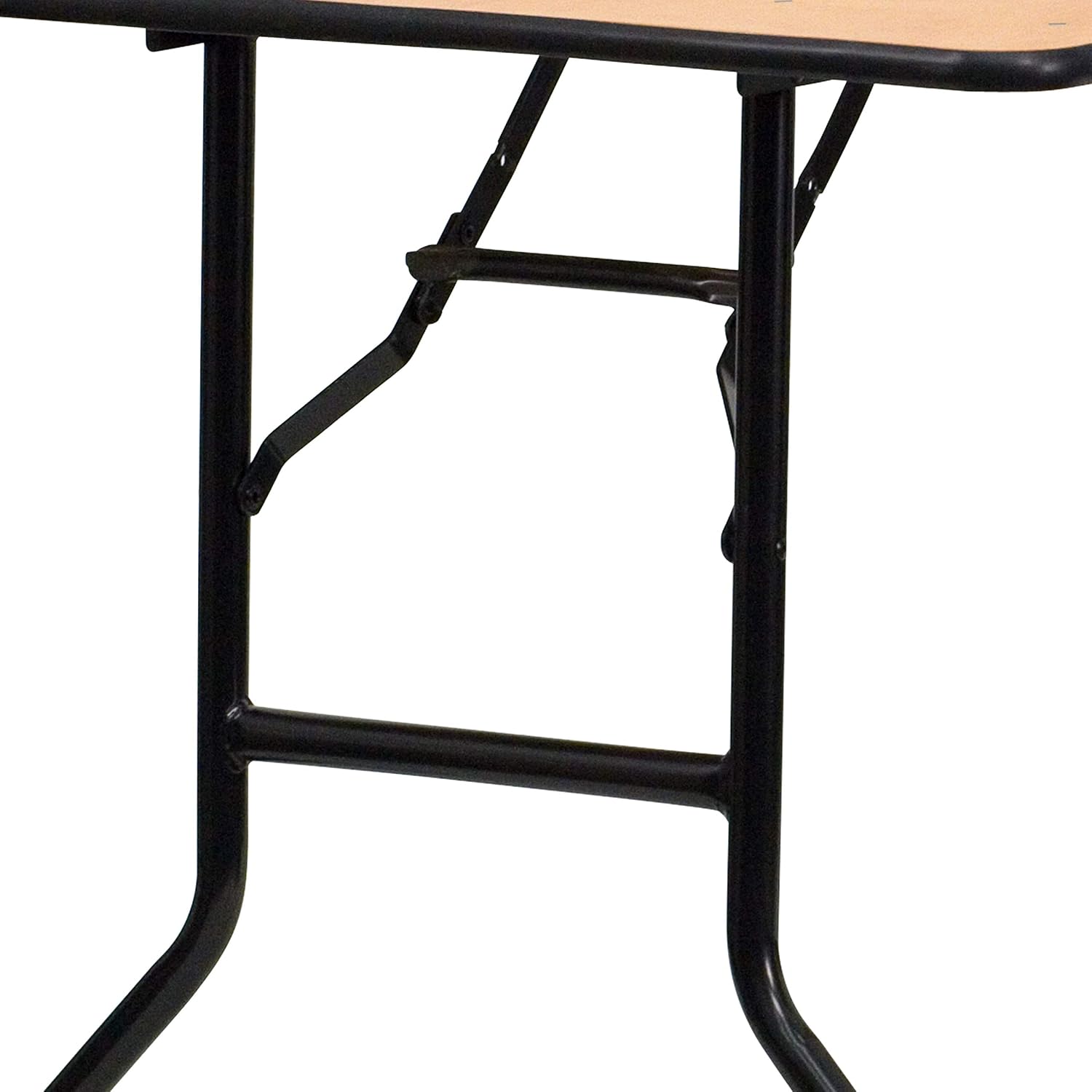 Flash Furniture 6 ft Folding Clear Coat Rectangular Banquet Table, Clear | Wood, Durable Construction, Commercial Use