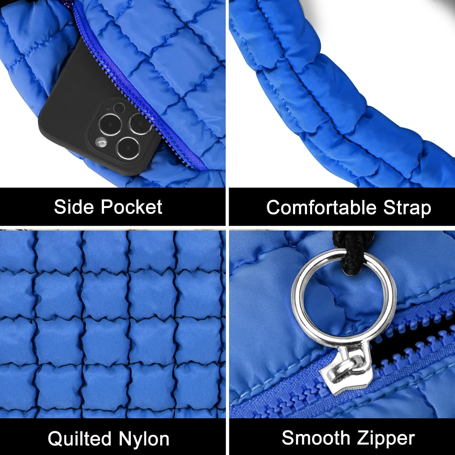 Puffer Tote Bag for Women Large Quilted Puffy Lightweight Carryall Crossbody Tote Bag for Women