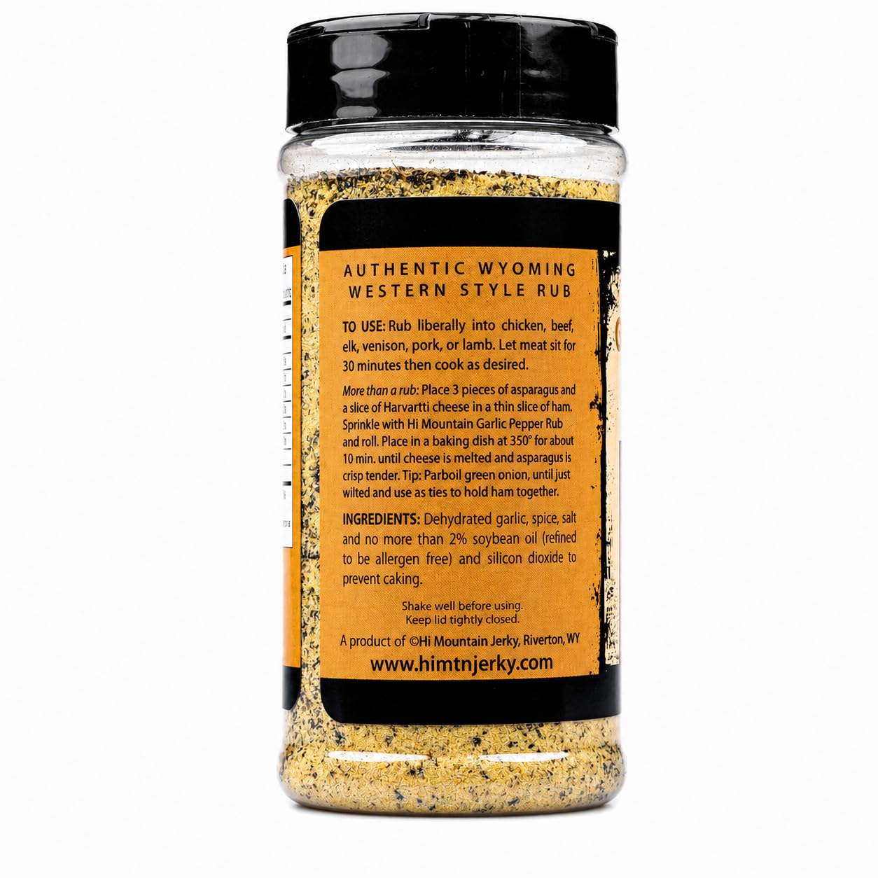Hi Mountain | GARLIC PEPPER RUB | Meat Seasoning | 11 oz | Garlic pepper seasoning for beef, pork, venison, deer, elk, chicken, burgers, and vegetables