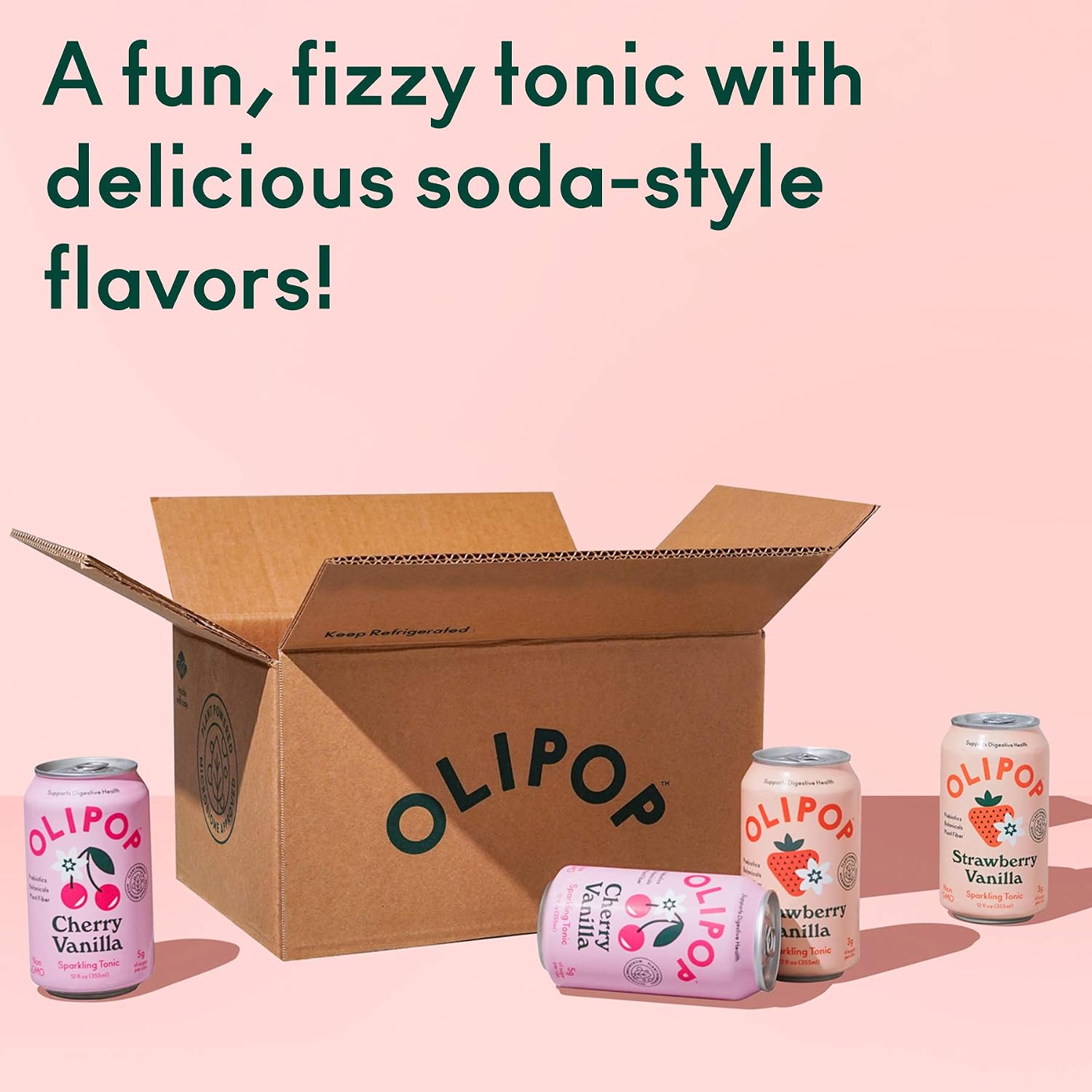 OLIPOP - The Sampler, 6-Flavor Soda Variety Pack, Healthy Soda, Prebiotic Soft Drinks, Supports Digestive Health & Gut Health, High Fiber, Low Calorie