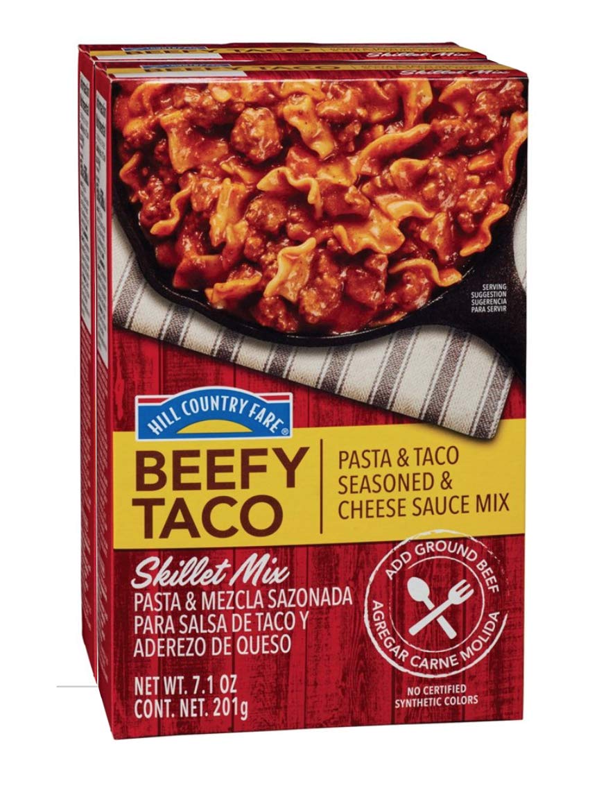 Hill Country Fare Beefy Taco Skillet Mix 7.1oz (Pack of 2) hamburger helper