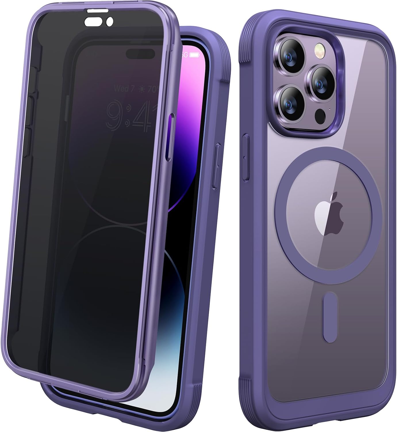 Diaclara Designed for iPhone 12 Mini Case, Full Body Rugged with Built-in Touch Sensitive Anti-Scratch Screen Protector