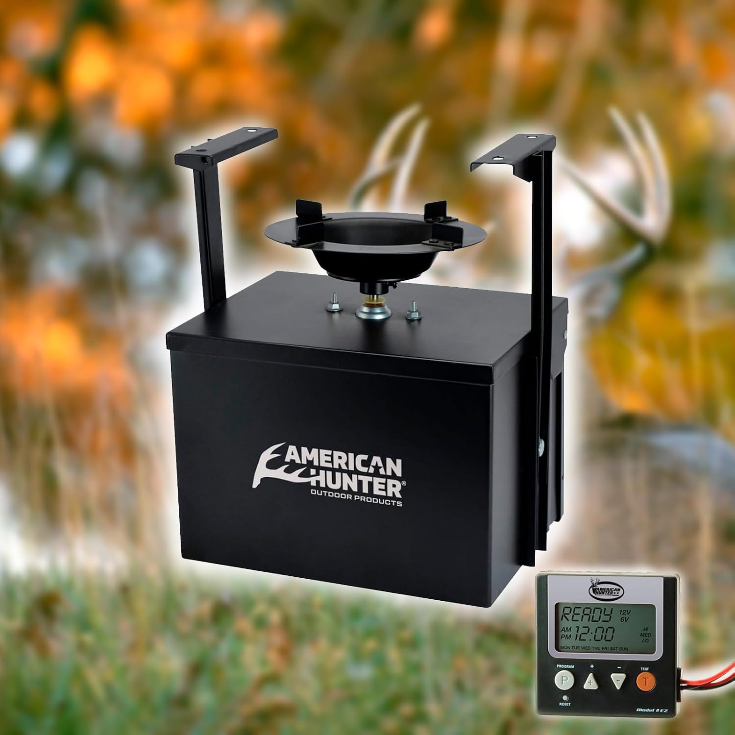 American Hunter Digital Spin Kit Durable Metal Easy-Setup Deer Wild Game Hunting Attraction Automatic Feeder & Timer