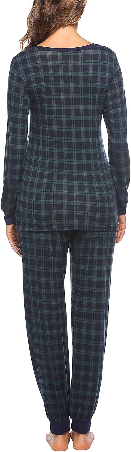 Ekouaer Womens Pajamas Sets Long Sleeve Tops with Jogger Pants