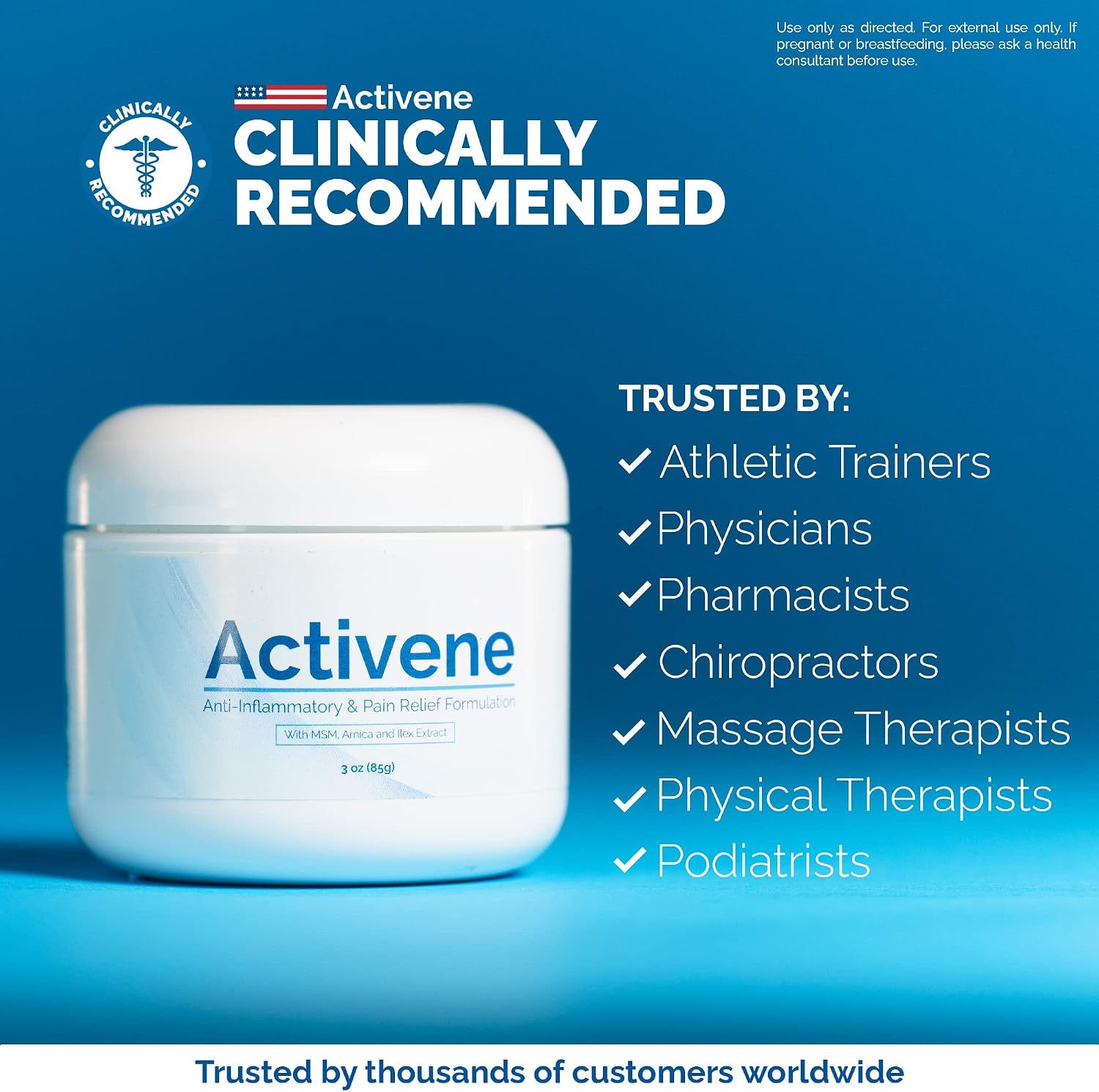 Activene Pain Relief Cream - Anti-Inflammatory Formulation | Made in USA, Non-Greasy, Fast-Absorbing, Chosen for Muscle, Arthritis and Joint Pain