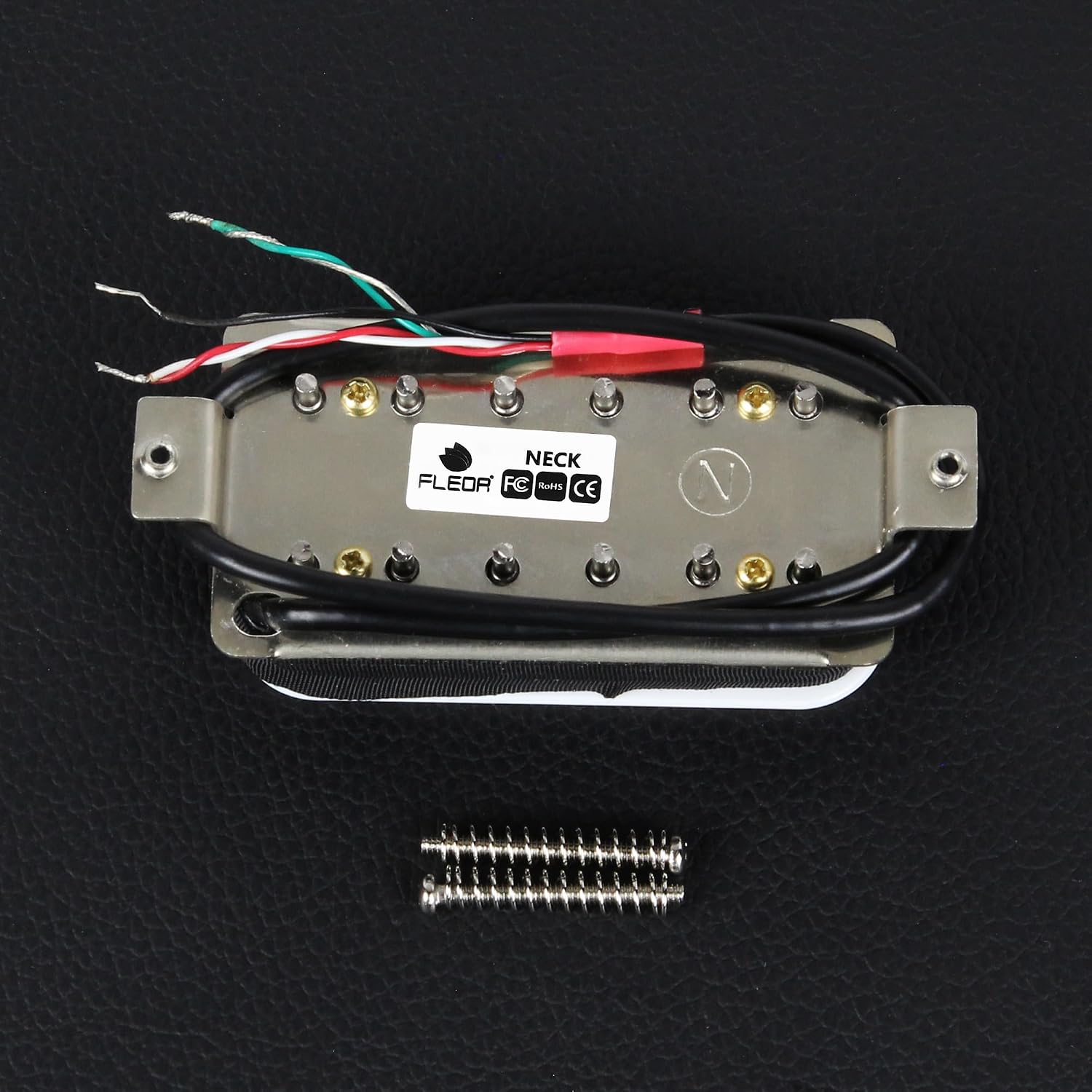 FLEOR Bridge Pickup Ceramic Double Coil Humbucker Pickups for Electric Guitar Pickup-Black