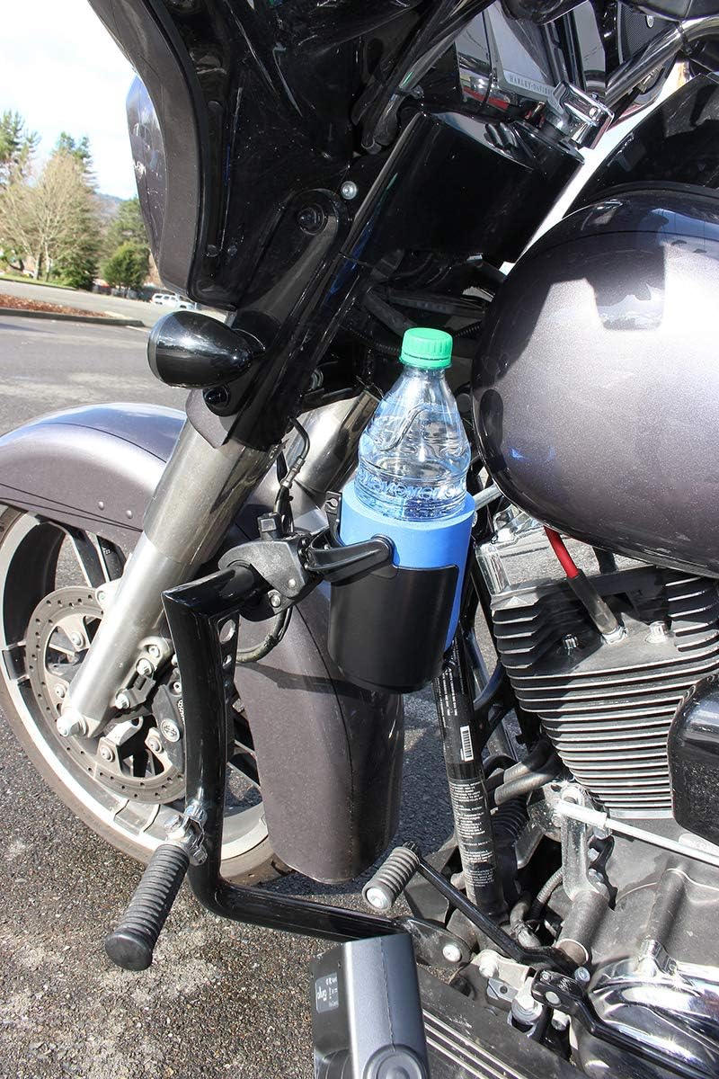 RAM MOUNTS Tough-Claw Cup Holder with B Size 1" Ball, Self-Leveling | Holds drinks up to 16 oz, clamps to handlebars and rails