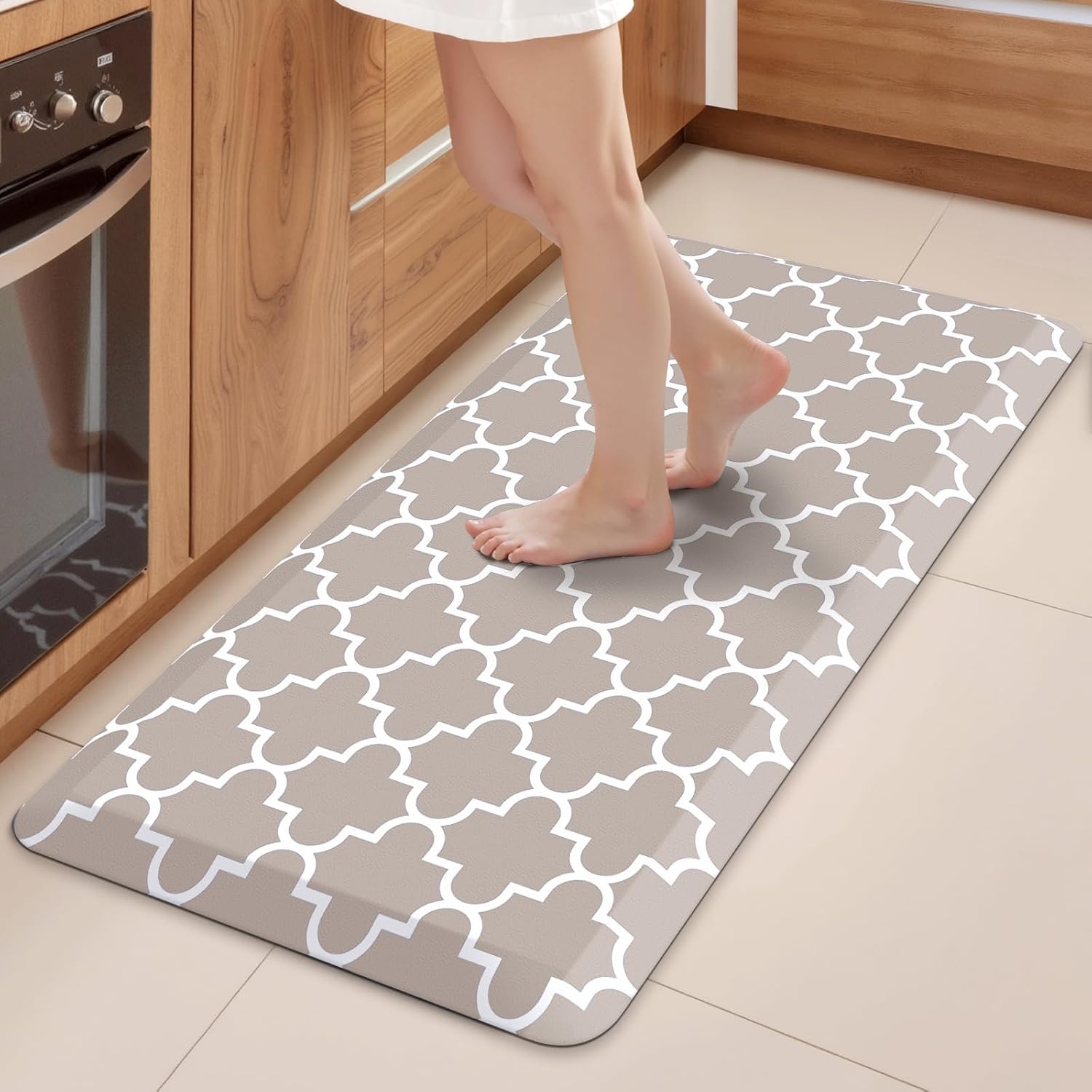 WISELIFE Kitchen Mats and Rugs Cushioned Anti-Fatigue, 17.3"x 60", Grey