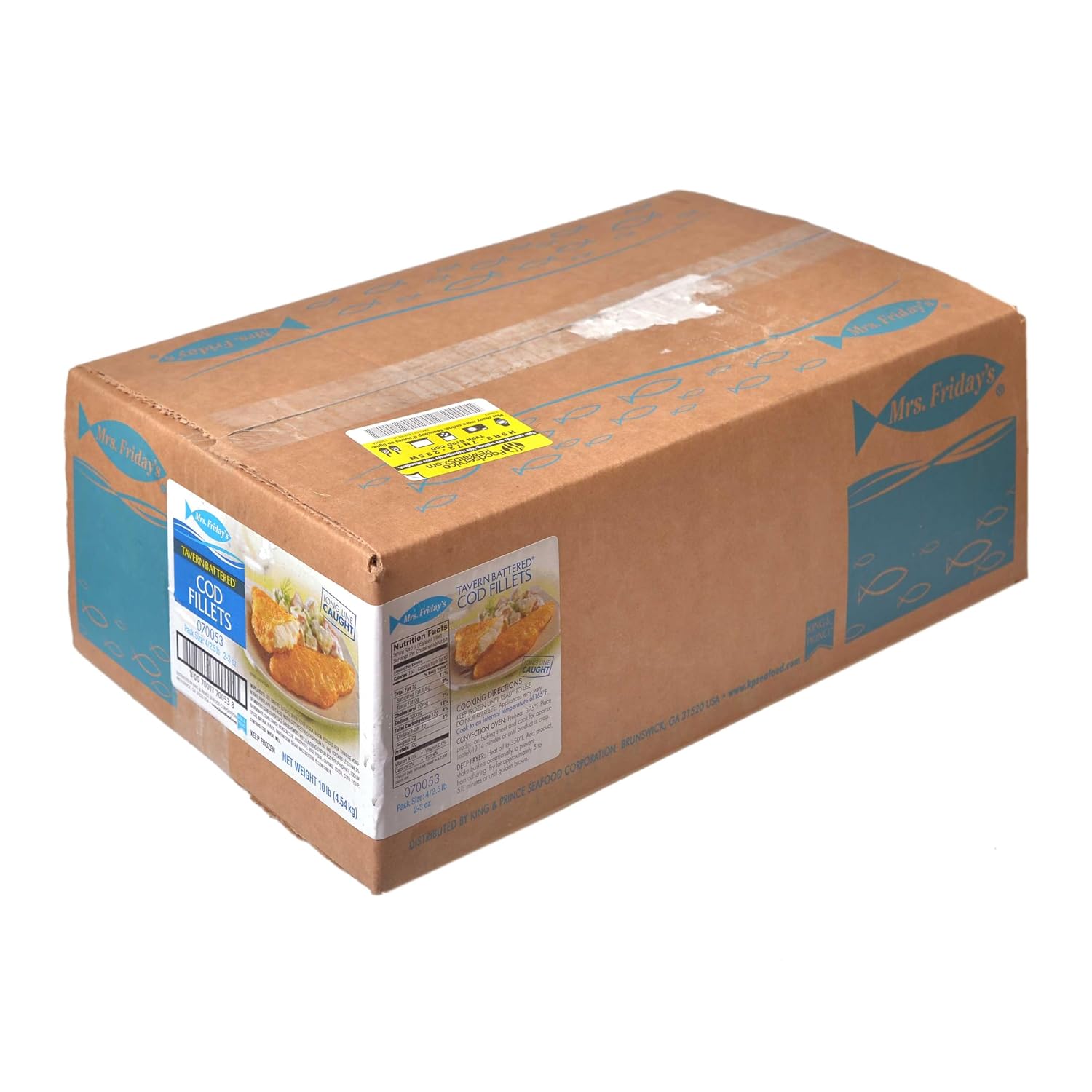 King and Prince Tavern Battered Cod Fillet - 2 to 3 Ounce, 10 Pound -- 1 each.
