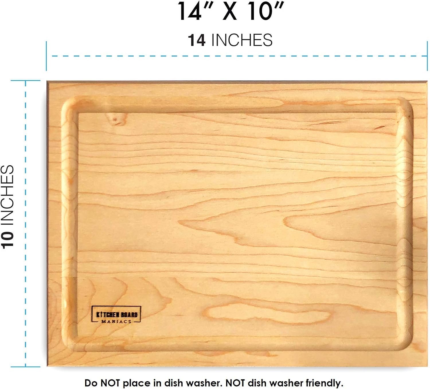 Premium Maple Wood Cutting Board - 12x8 Inches, Reversible Chopping Board for Kitchen, Cheese, and Charcuterie, Durable and Knife-Friendly