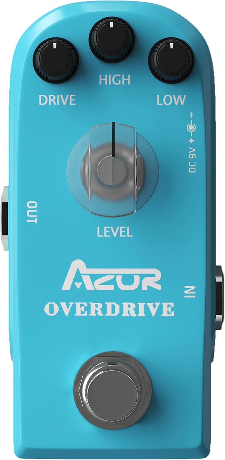 AZOR 5 Band Bass EQ Pedal, Aluminium Alloy True Bypass Equalizer Effect Pedal, Compact Mini Tone Control Pedal for Electric Bass Guitar