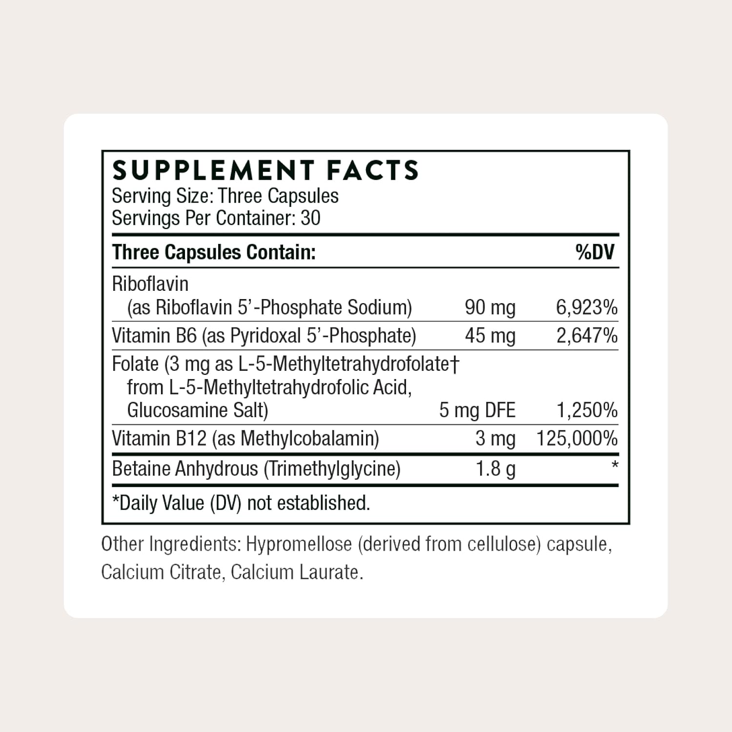 THORNE Methyl-Guard Plus, Active Folate, Vitamins B2, B6 & B12, 90 Capsules | Supports Methylation for Heart Health, Brain Function