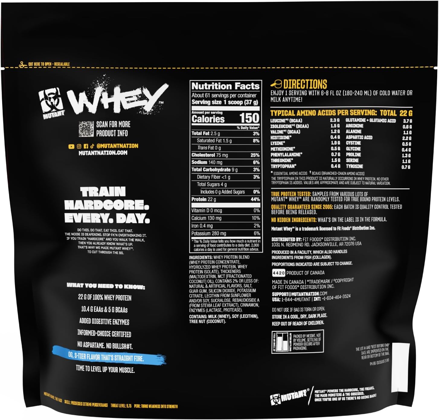 Mutant WHEY, 100% Whey Protein Powder, Vanilla Ice Cream, 5 lb