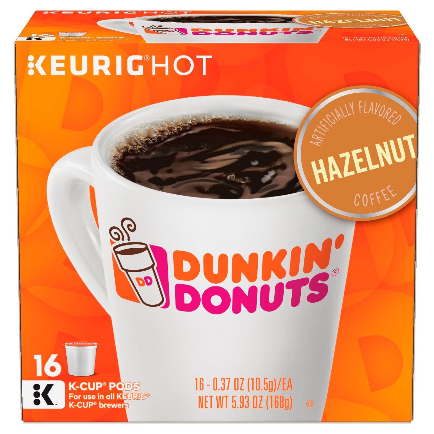 Dunkin Donuts Original Flavor Coffee K-Cups For Keurig K Cup Brewers (16 Count)