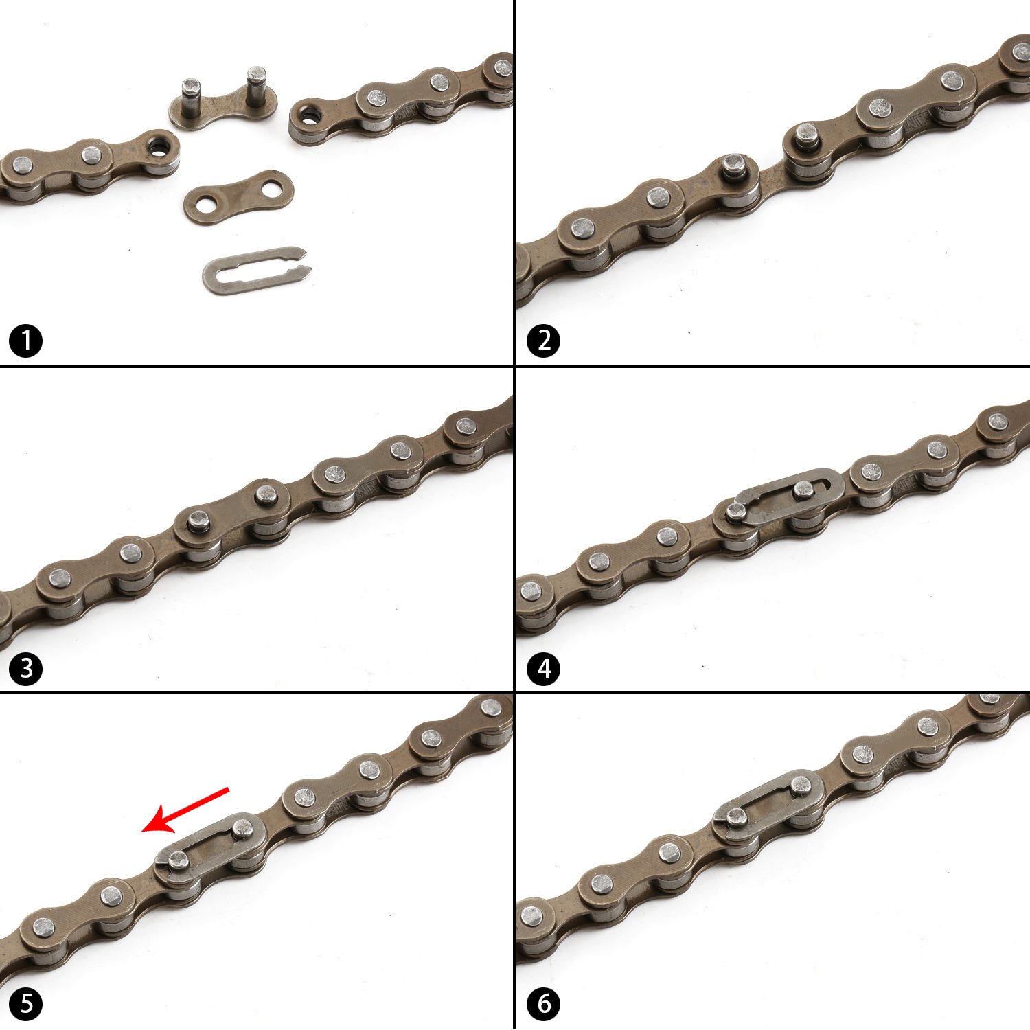 Bike Chain Single-Speed, Bicycle Chain 1 Speed, 1/2 × 1/8 inch,116 Links