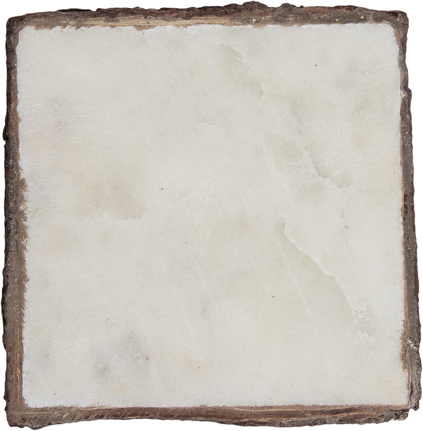 Thirstystone 4 Pack Natural Marble Square Coasters with Protective Cork Backing, Elegant, Luxourious, Easily Wipes Clean