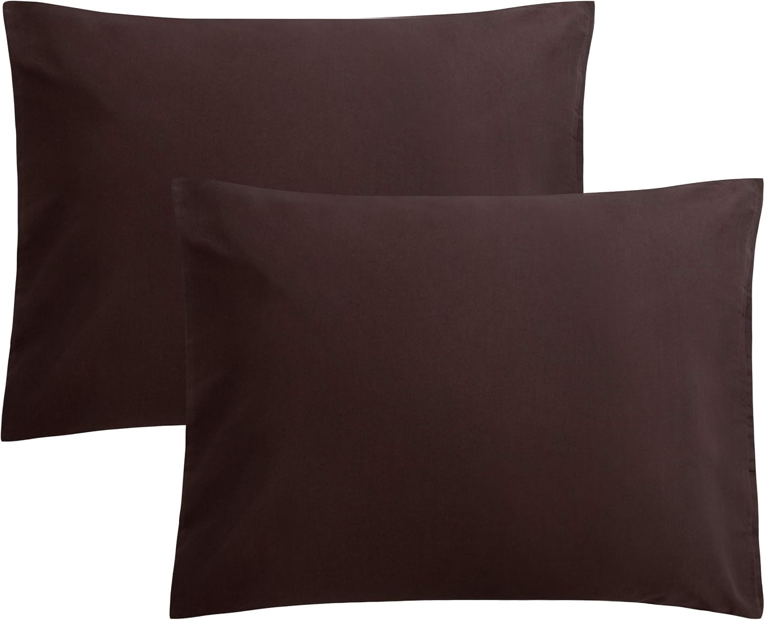 FLXXIE 2-Pack Microfiber Standard Pillow Cases, Envelope Style, White