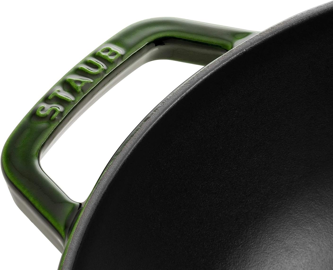 Staub Cast Iron Perfect Pan, Wok, Dutch Oven, 4.5-quart, serves 4-5, Made in France, Dark Blue