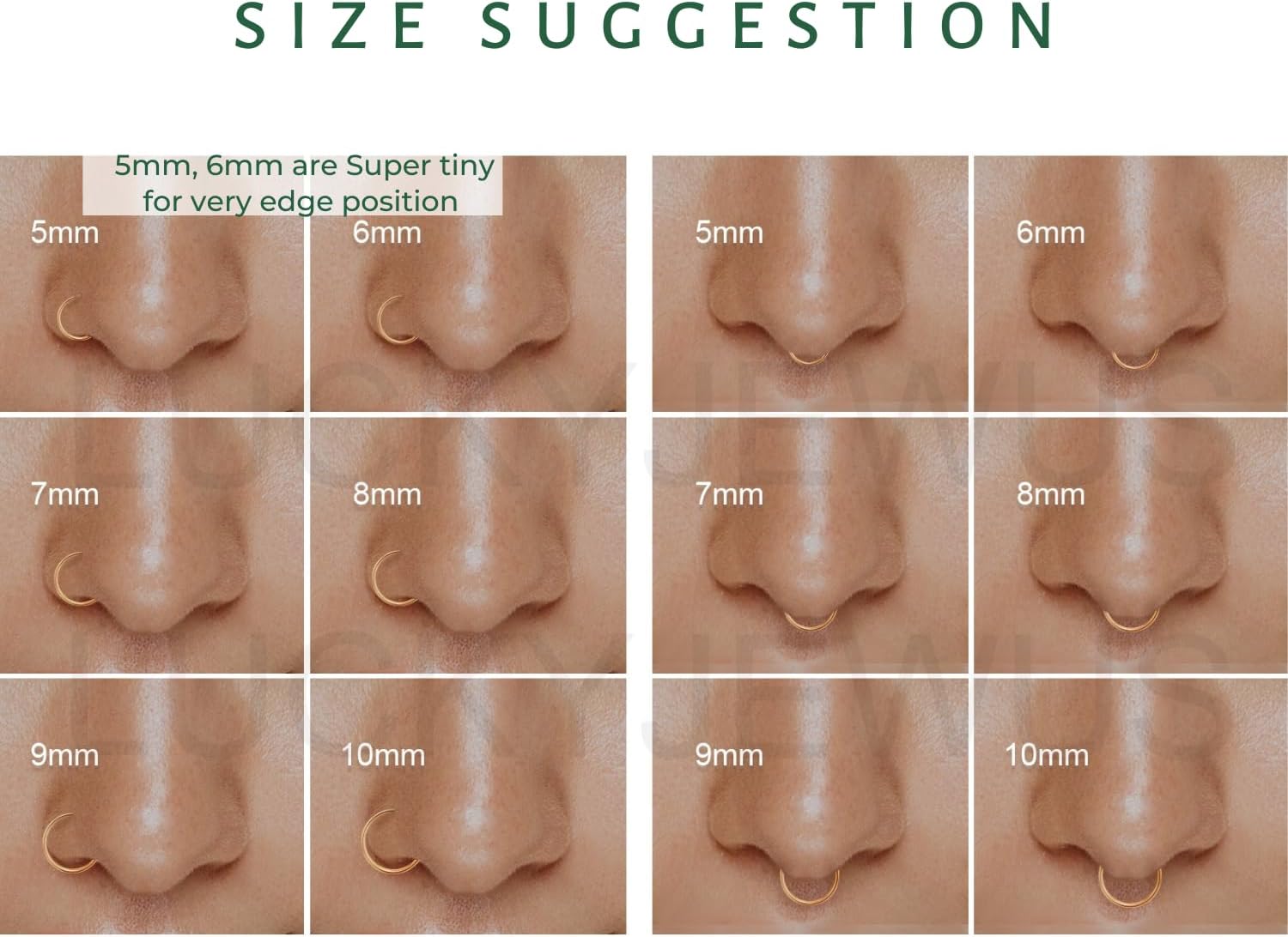 Small Gold or Sterling Silver Huggie Hoop Earrings for Women Cartilage Nose Helix Tragus