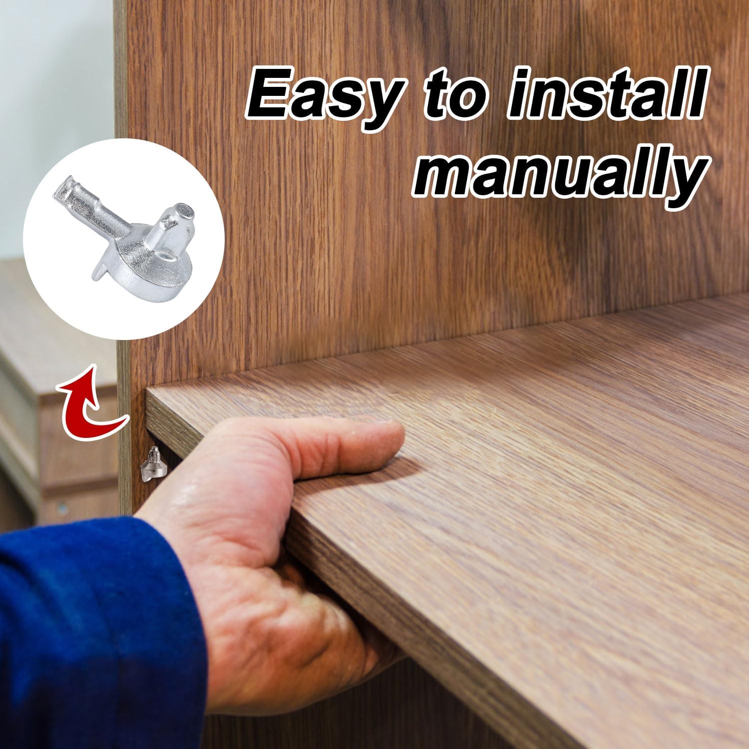 50pcs Shelf Pegs Compatible with IKEA Billy Bookcase (Part 131372) | Alloy, Shelf Tablette Support Pins, Cabinet Pegs