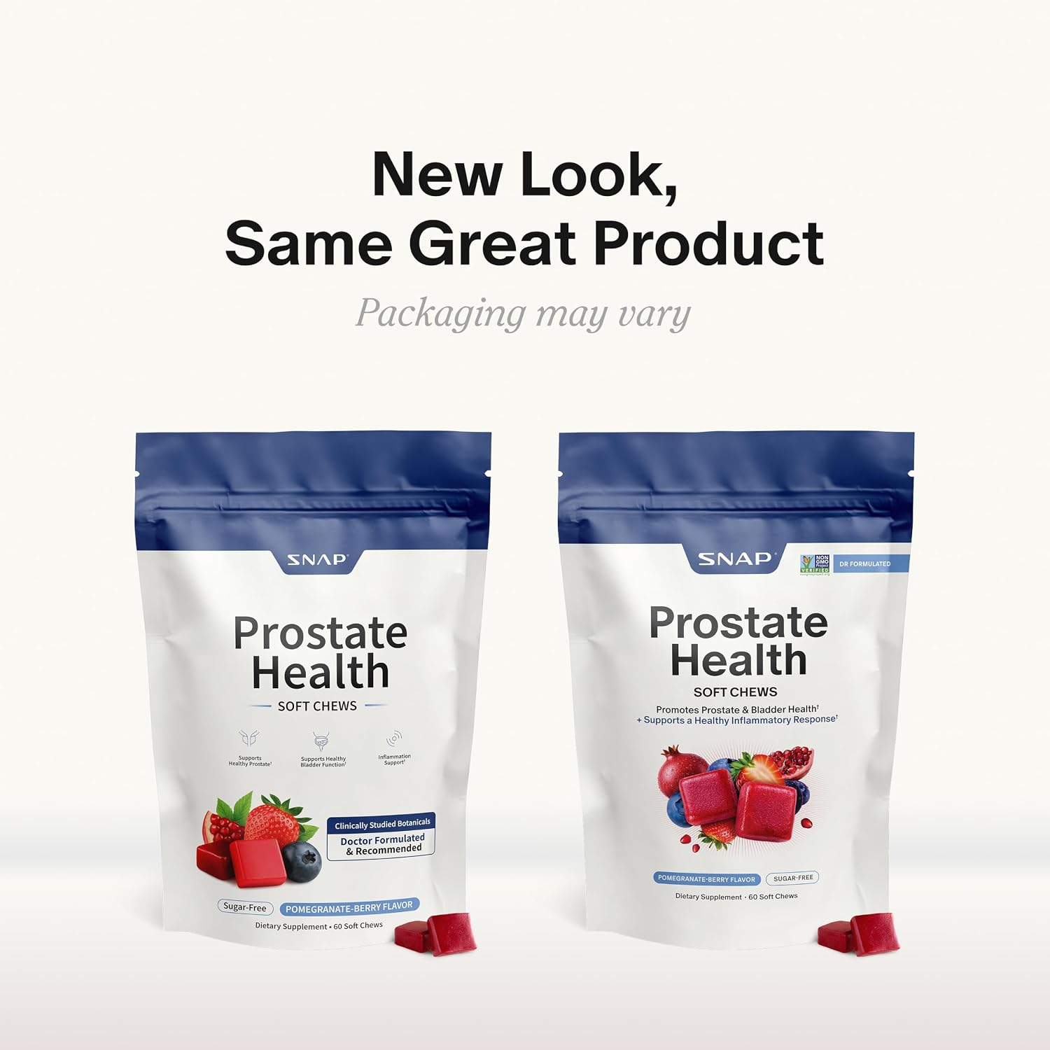 Snap Supplements Prostate Health Supplement for Men, 60 Sugar-Free Chews | Plant Sterols